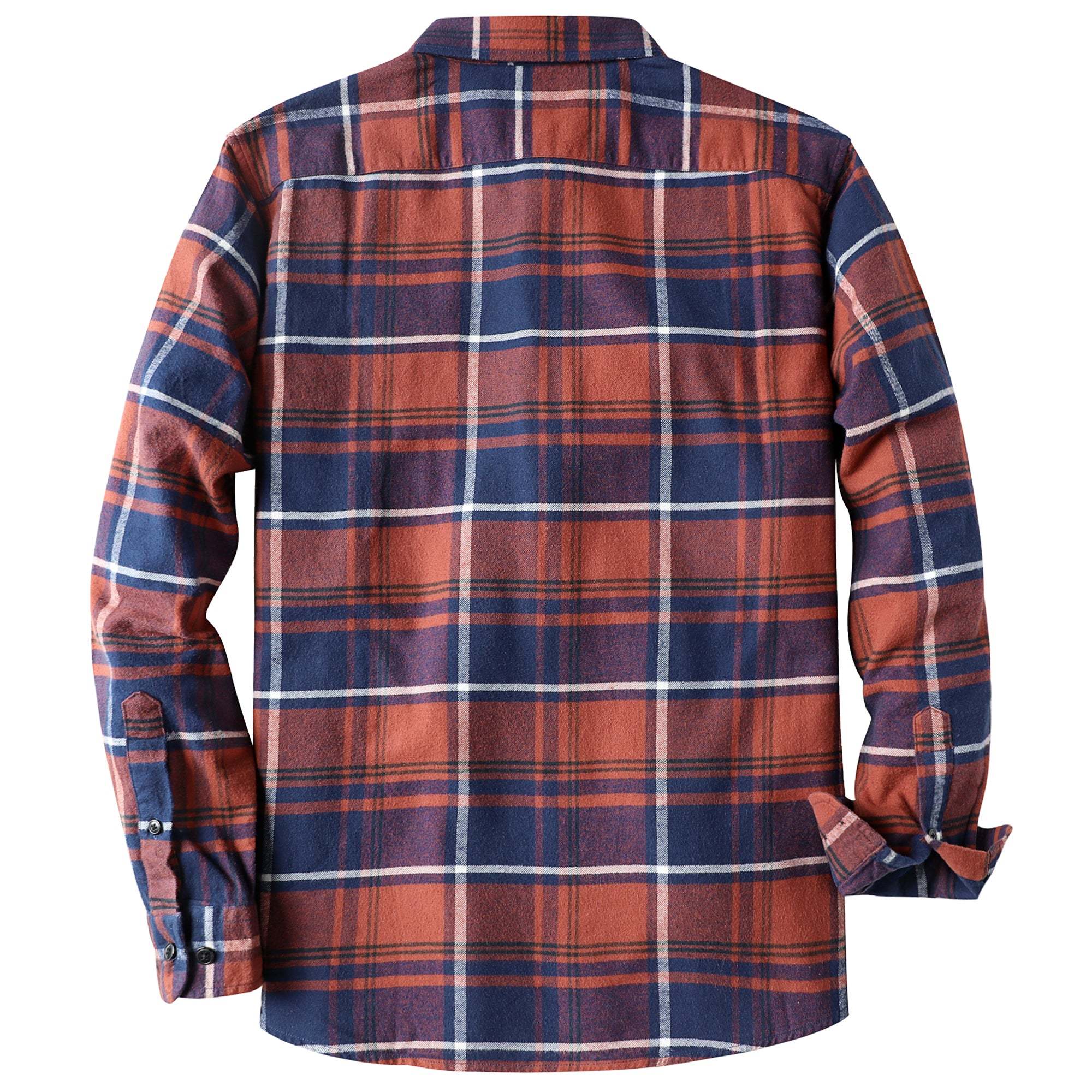 6oz Men's Plaid Flannel Long Sleeve Shirts #0310