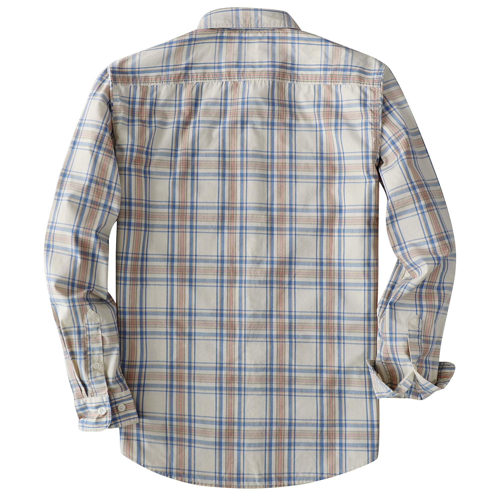 Dubinik? 4.1oz Mens Long Sleeve Button Down Shirts Casual Plaid Shirt with Practical Double Pockets Comfortable and Soft#0050023