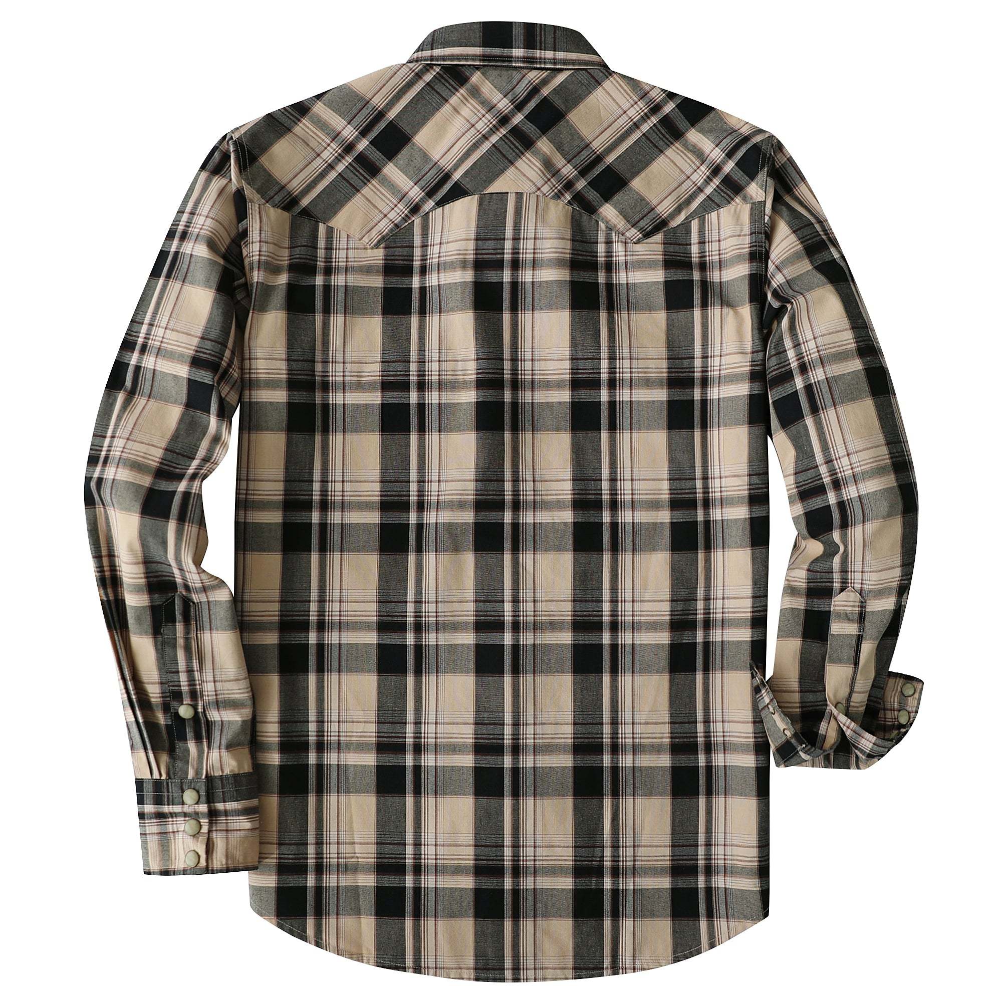 Dubinik? 4.1oz Pearl Snap Shirts For Men Long Sleeve Lightweight Casual Sawtooth Pocket Western Plaid Cowboy Cotton Vintage Work Shirt#48004