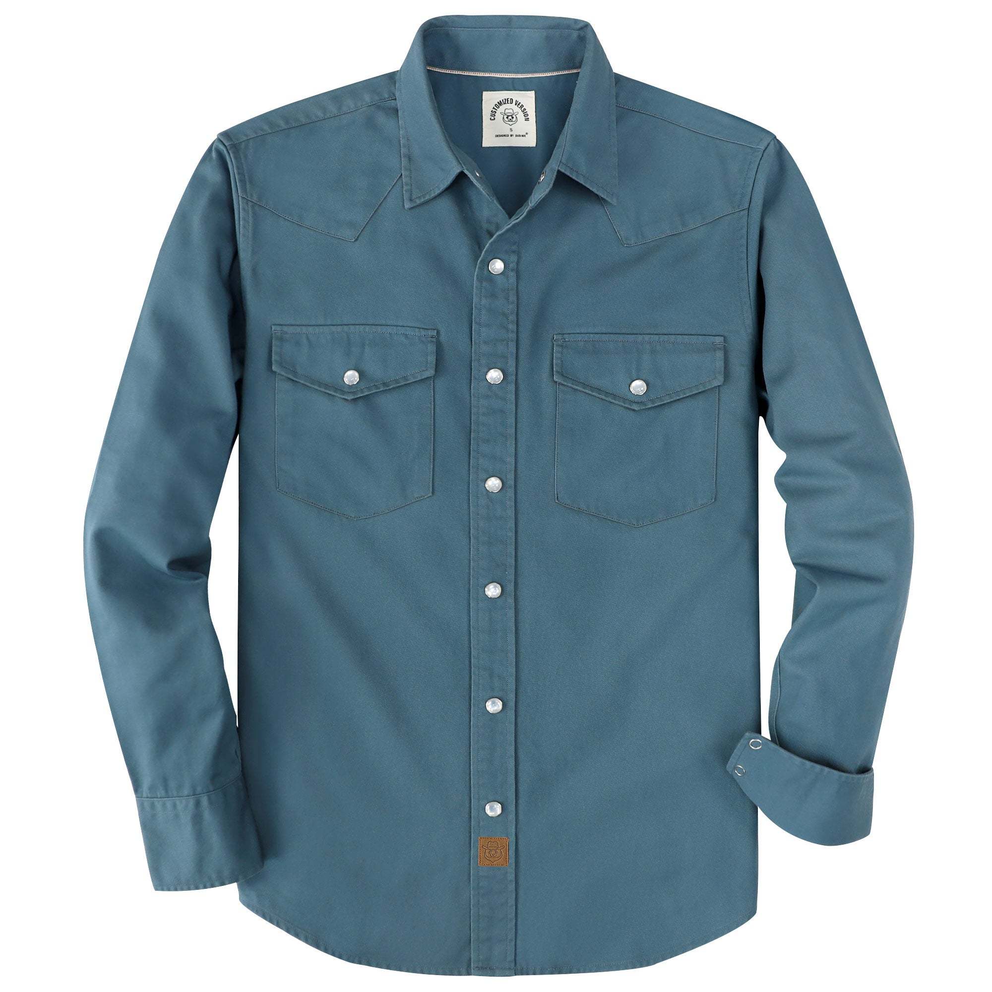 Dubinik? 7.2oz Men's Western Cowboy Pearl Snap Long Sleeve Work Shirt#10607