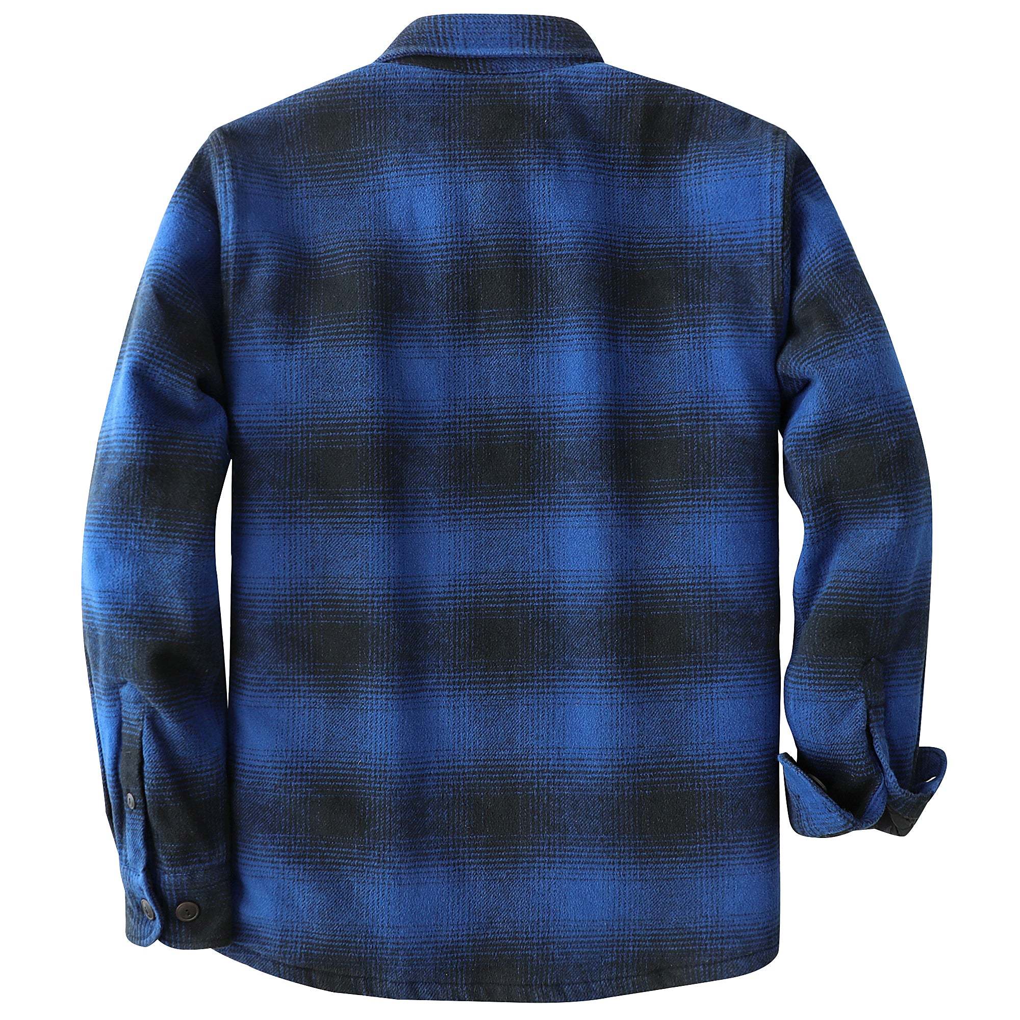 Dubinik? 10.8oz Mens Shacket Flannel Warm Lined Coats Lightweight Jacket Casual Plaid Flannel Shirt For Men Long Sleeve Button Down#0182002