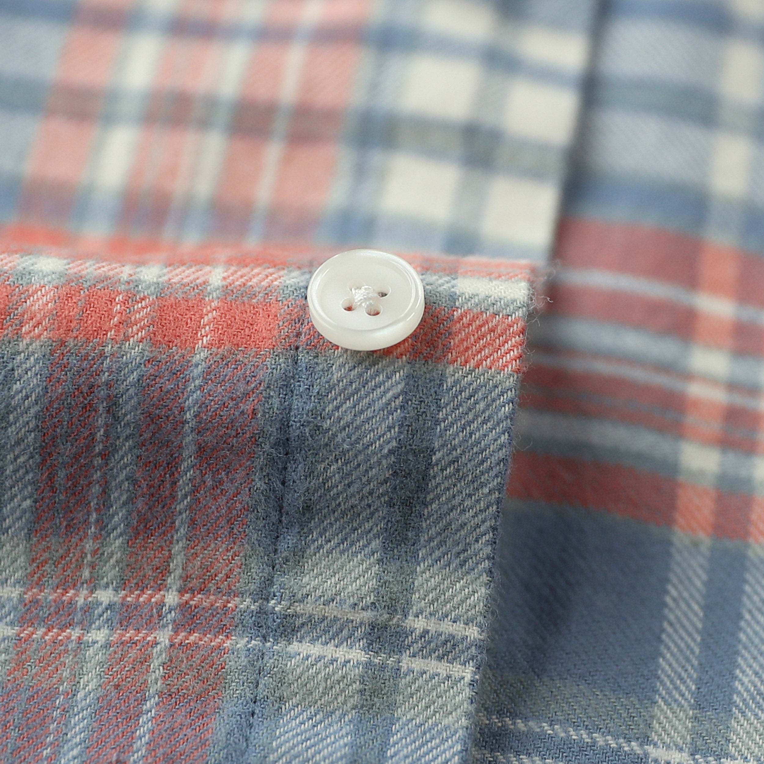 Dubinik? 6oz Mens Flannel Shirts Long Sleeve Button Down Casual Work Plaid Shirt Men All Cotton Soft with Pocket Regular Fit03-51