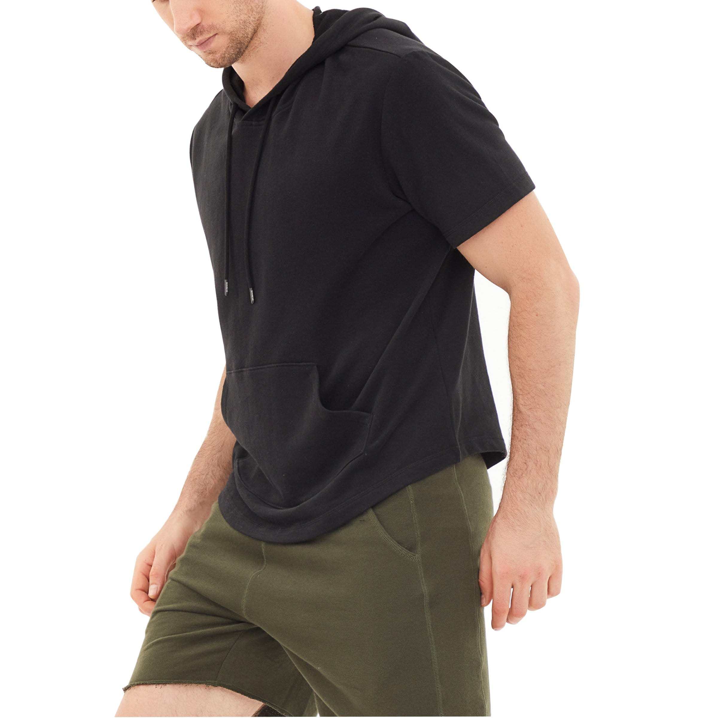 Men's Hoodies short-sleeved hooded sweatshirt #0601