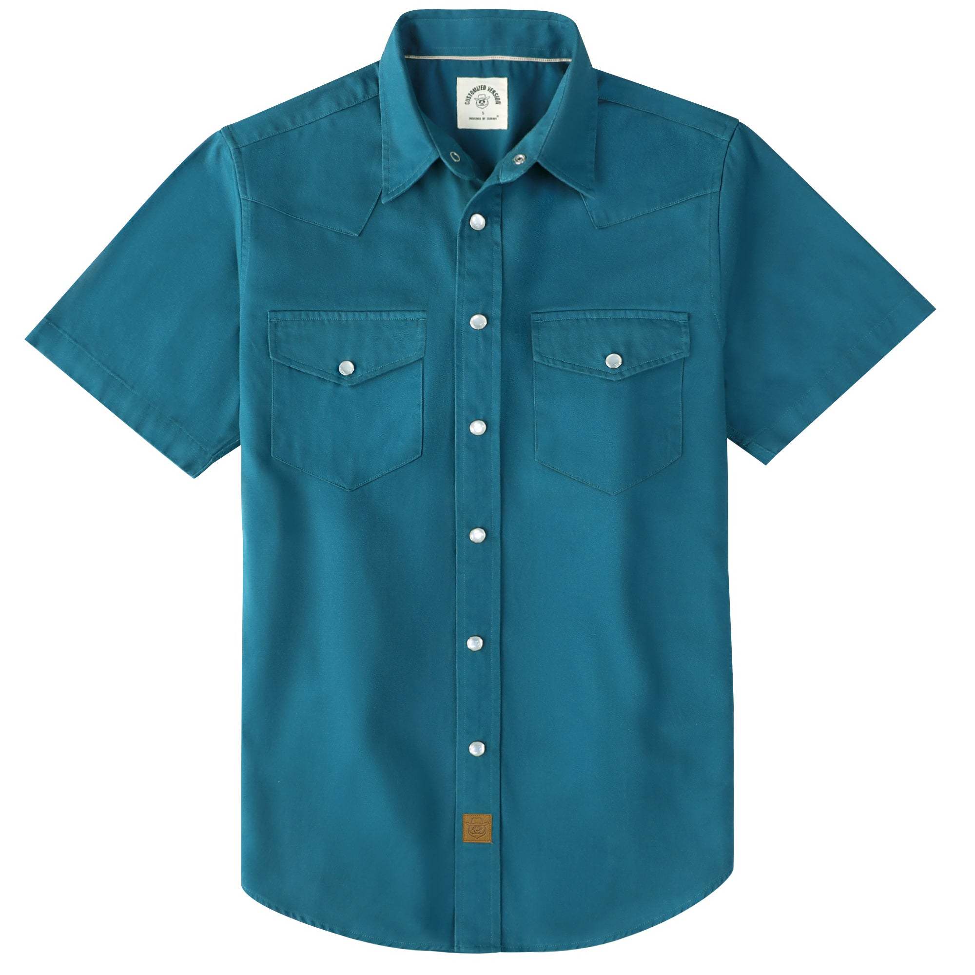 Dubinik? Mens Short Sleeve Work Shirt Snap Button Heavy Cotton#10511