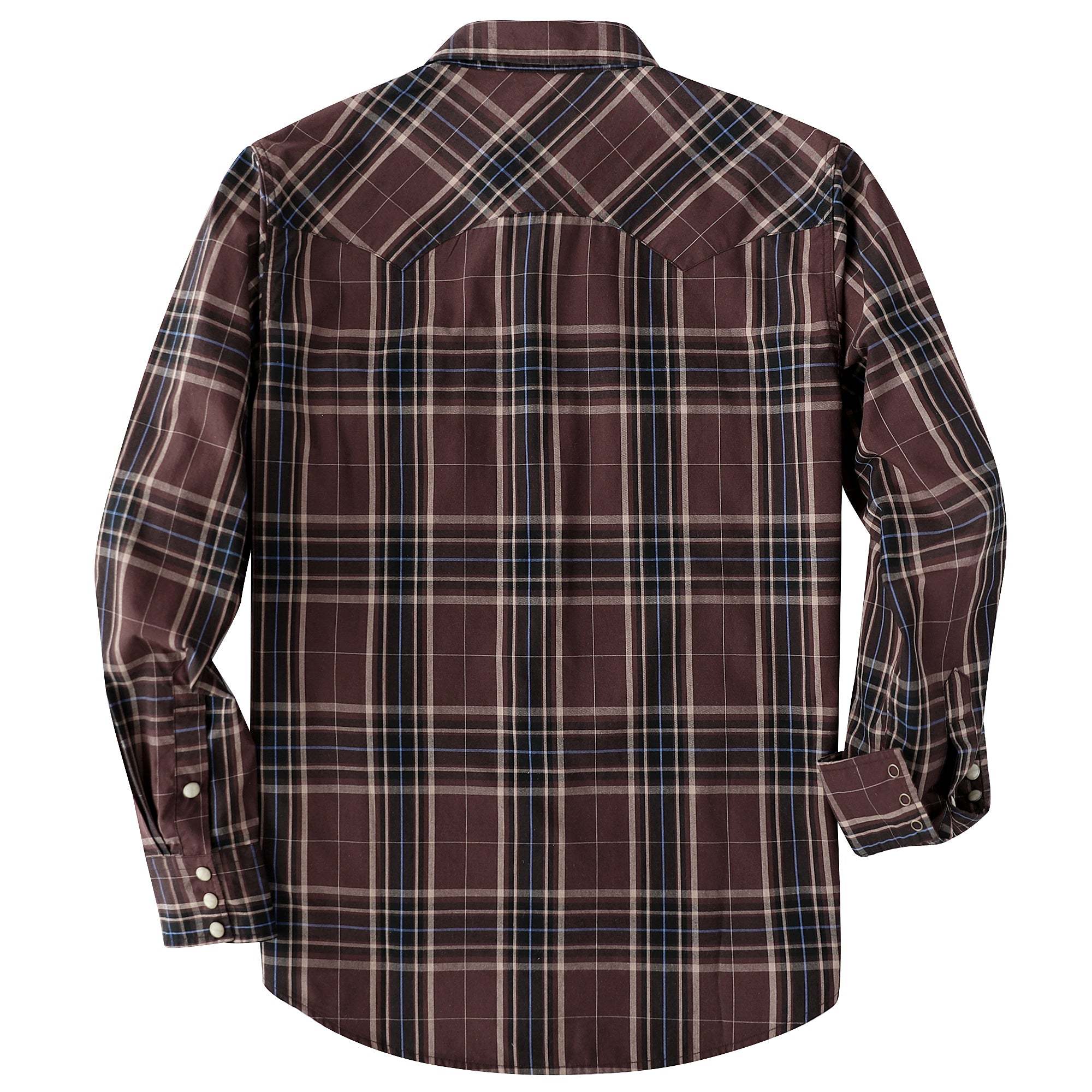 Dubinik? 4.1oz Pearl Snap Shirts For Men Long Sleeve Lightweight Casual Sawtooth Pocket Western Plaid Cowboy Cotton Vintage Work Shirt#48012