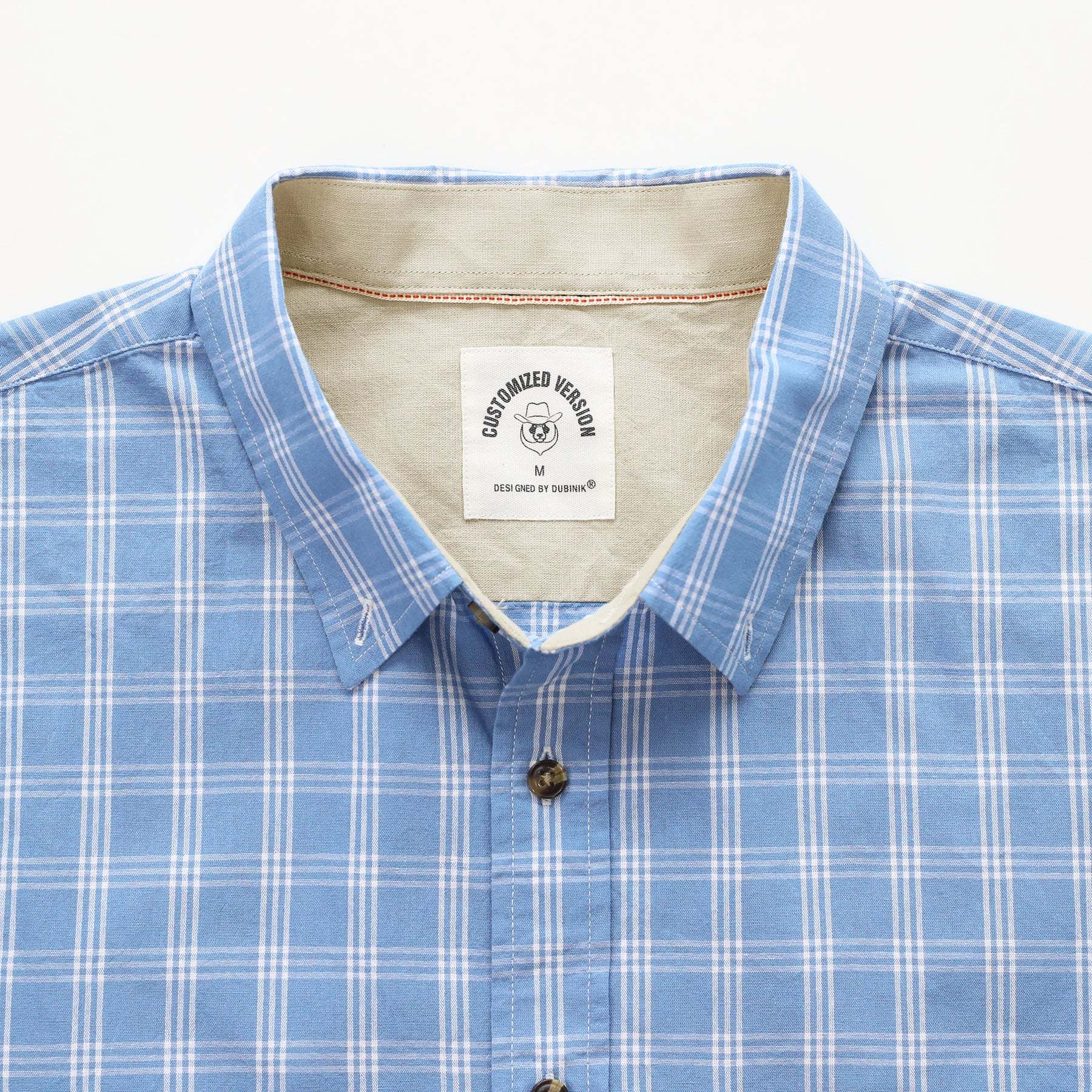 Men's casual short-sleeved cotton shirt #0017