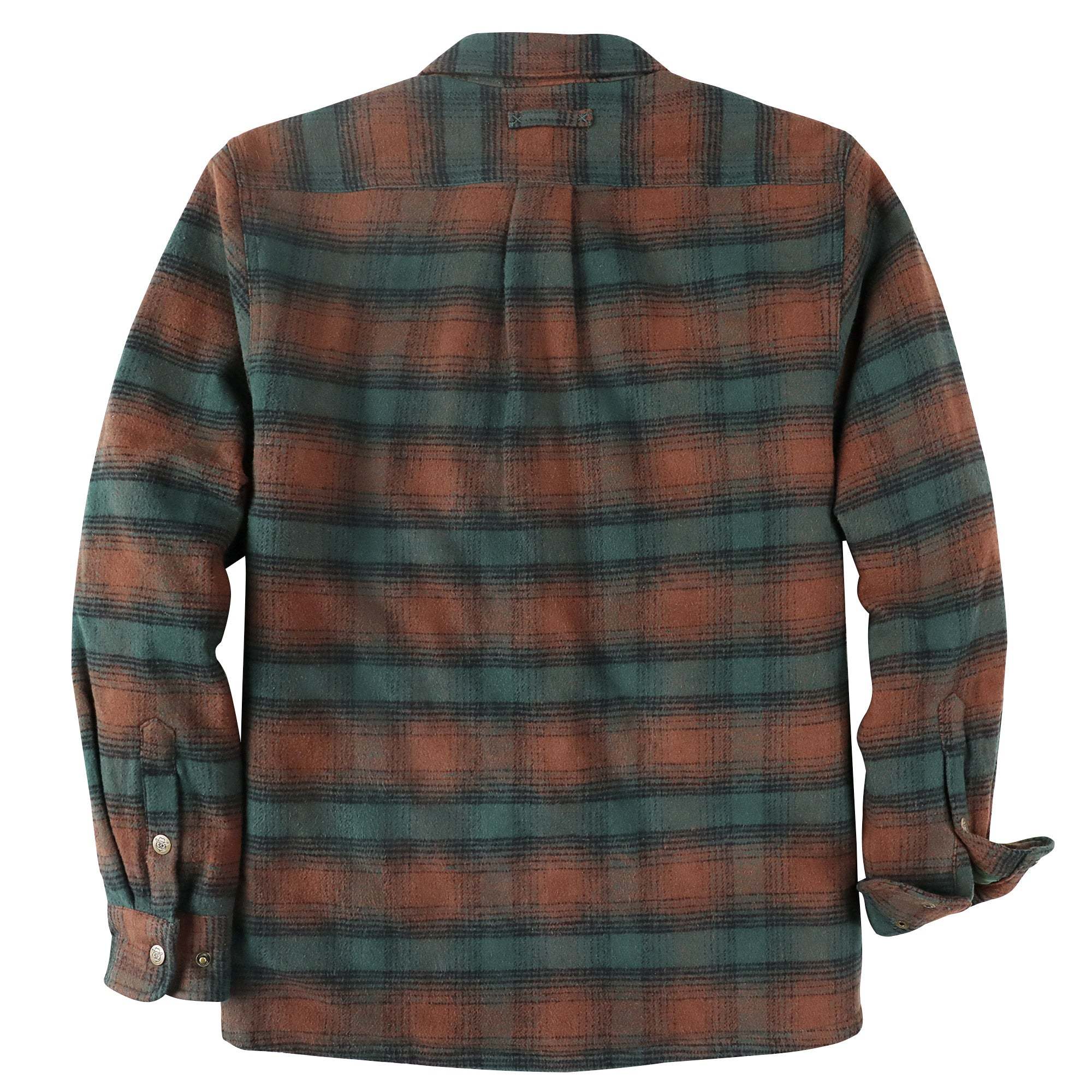 Dubinik? 10.8oz Men’s Overshirt Shacket – Cozy Warm-Lined Green Plaid Flannel, Lightweight Casual Button-Down Long Sleeve Jacket #0181015