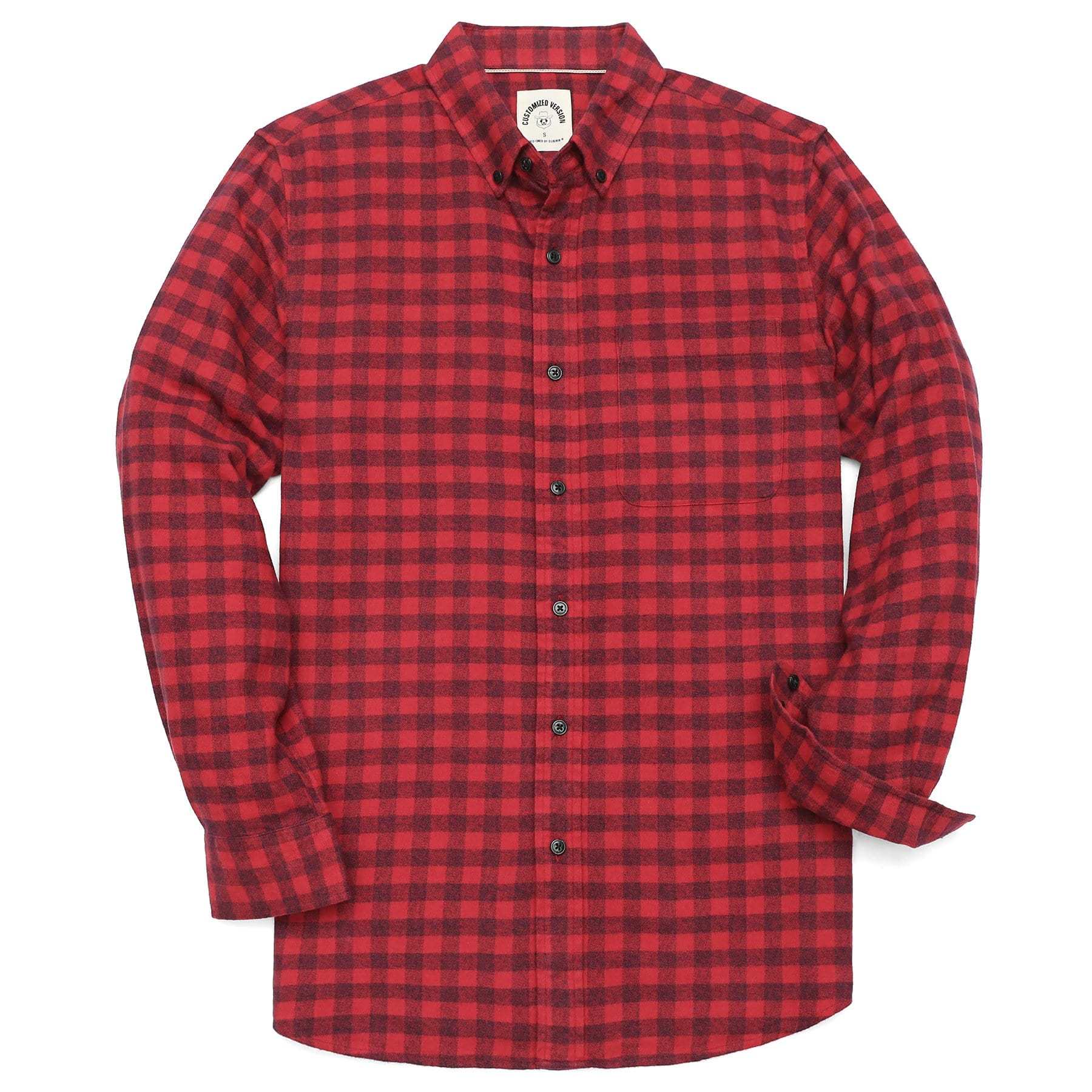6oz Men's Plaid Flannel Long Sleeve Shirts #0307
