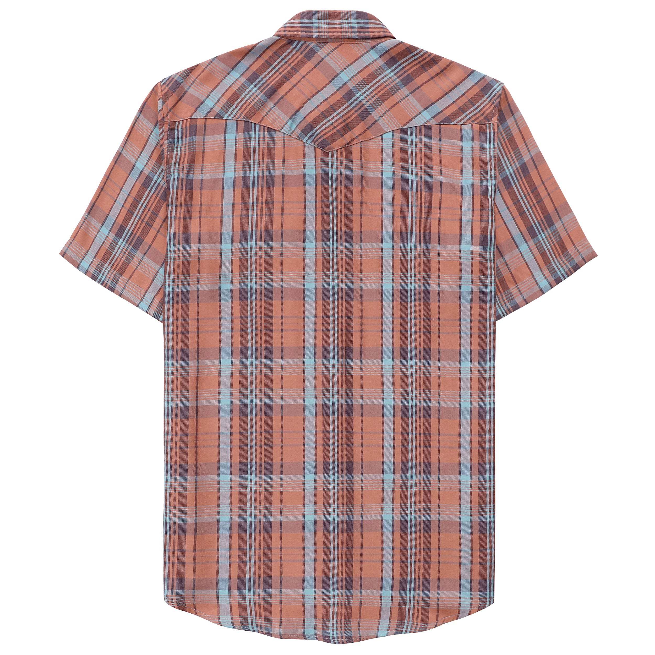 Dubinik?Bamboo Fiber Mens Shirts Short Sleeve Plaid Shirt Men Western Cowboy Pearl Snap Vintage Casual Plaid Shirt #2916