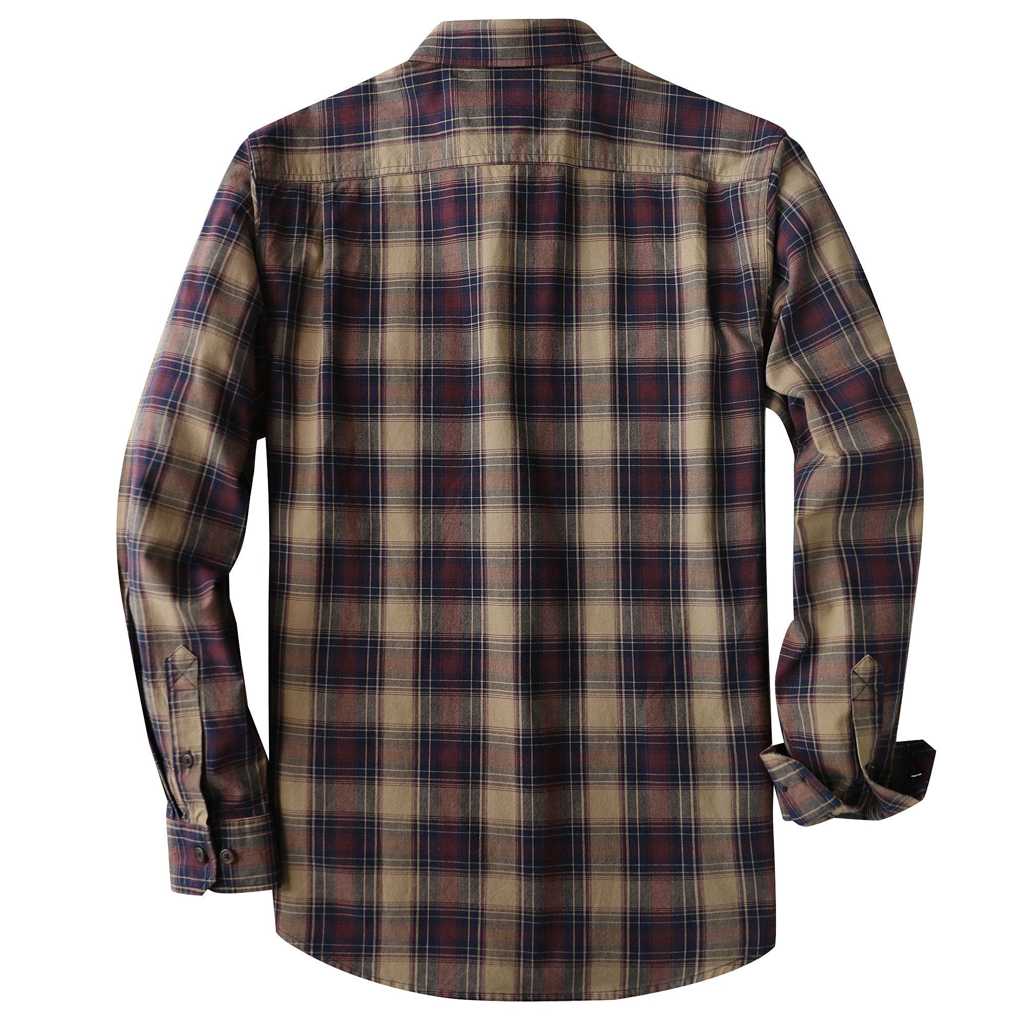 Dubinik? 4.6oz Mens Lightweight Pure Cotton Long Sleeve Button Down Plaid Shirt#10188