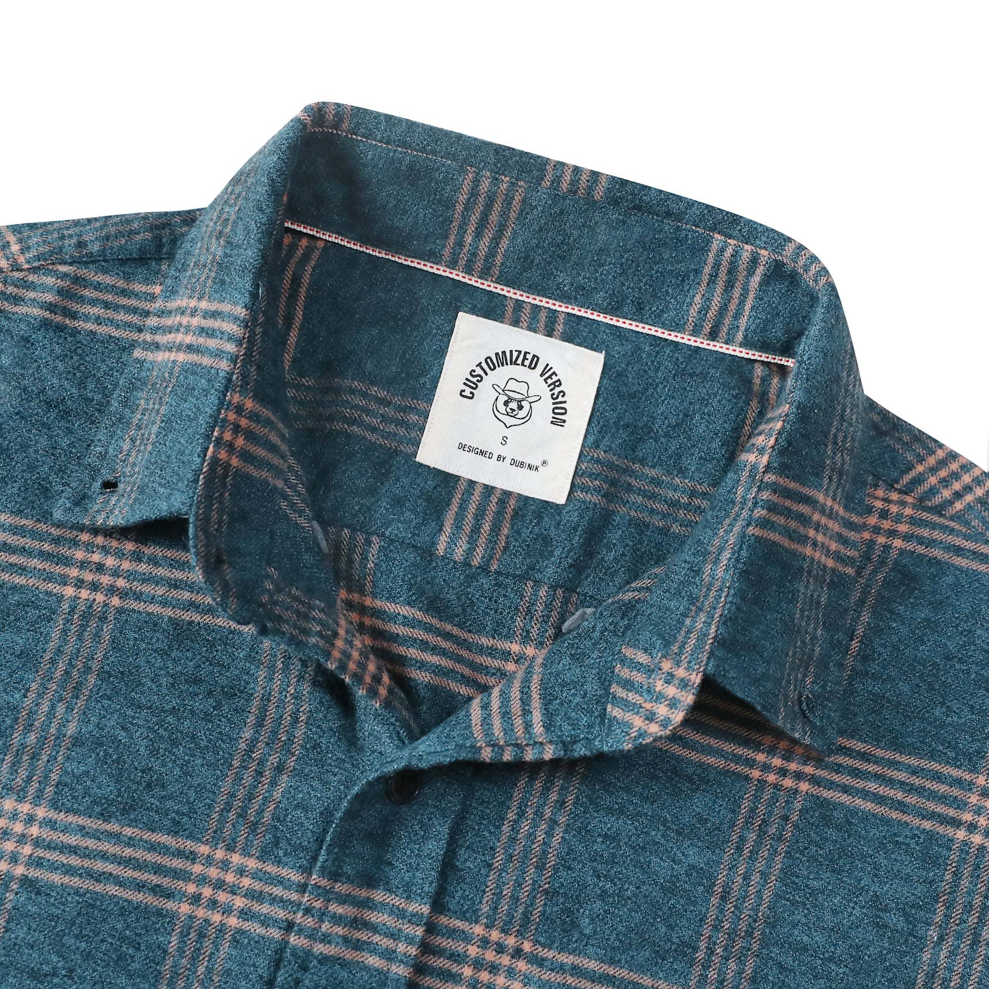 6oz Men's Plaid Flannel Long Sleeve Shirts #0339