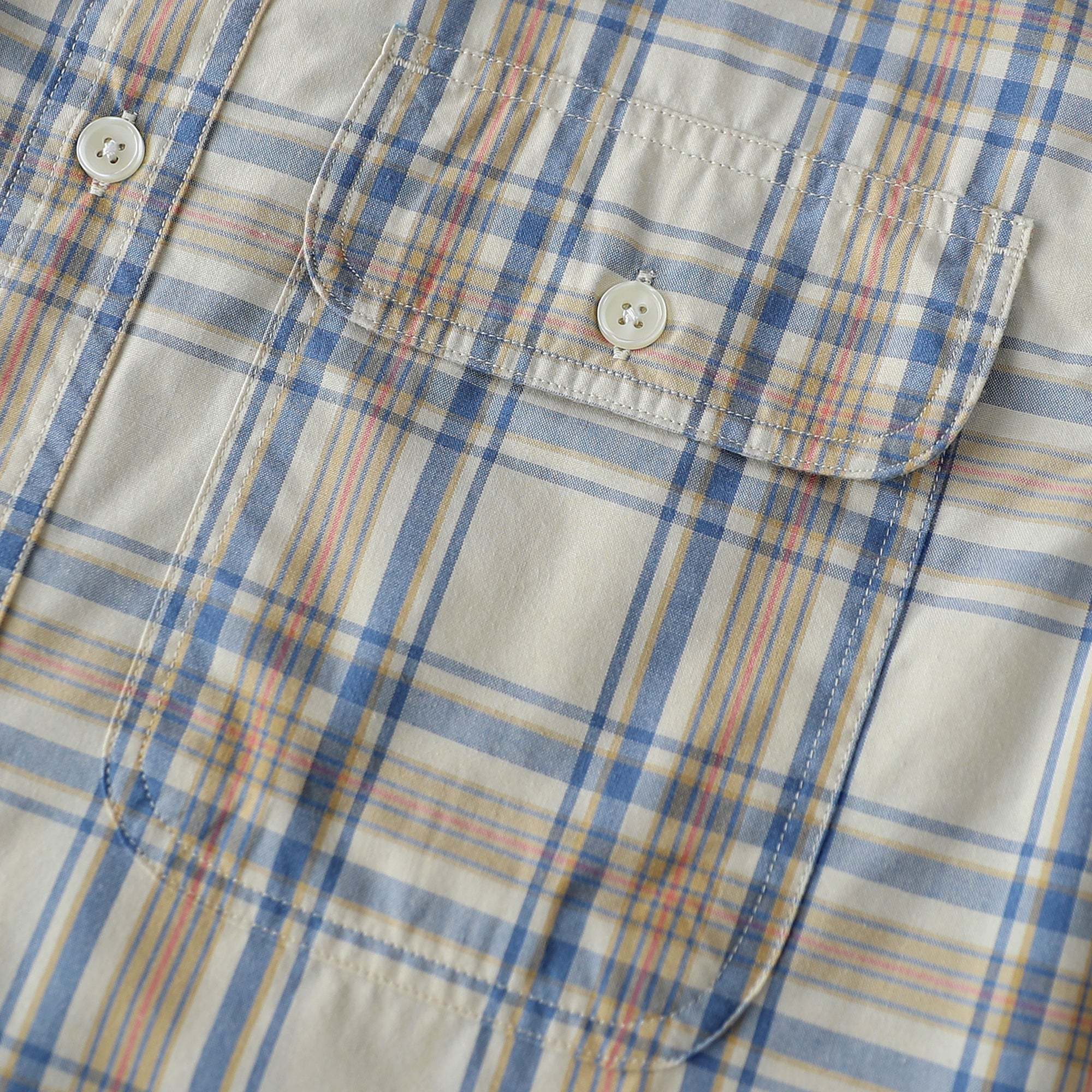 Dubinik? 4.1oz Mens Long Sleeve Button Down Shirts Casual Plaid Shirt with Practical Double Pockets Comfortable and Soft#0050023