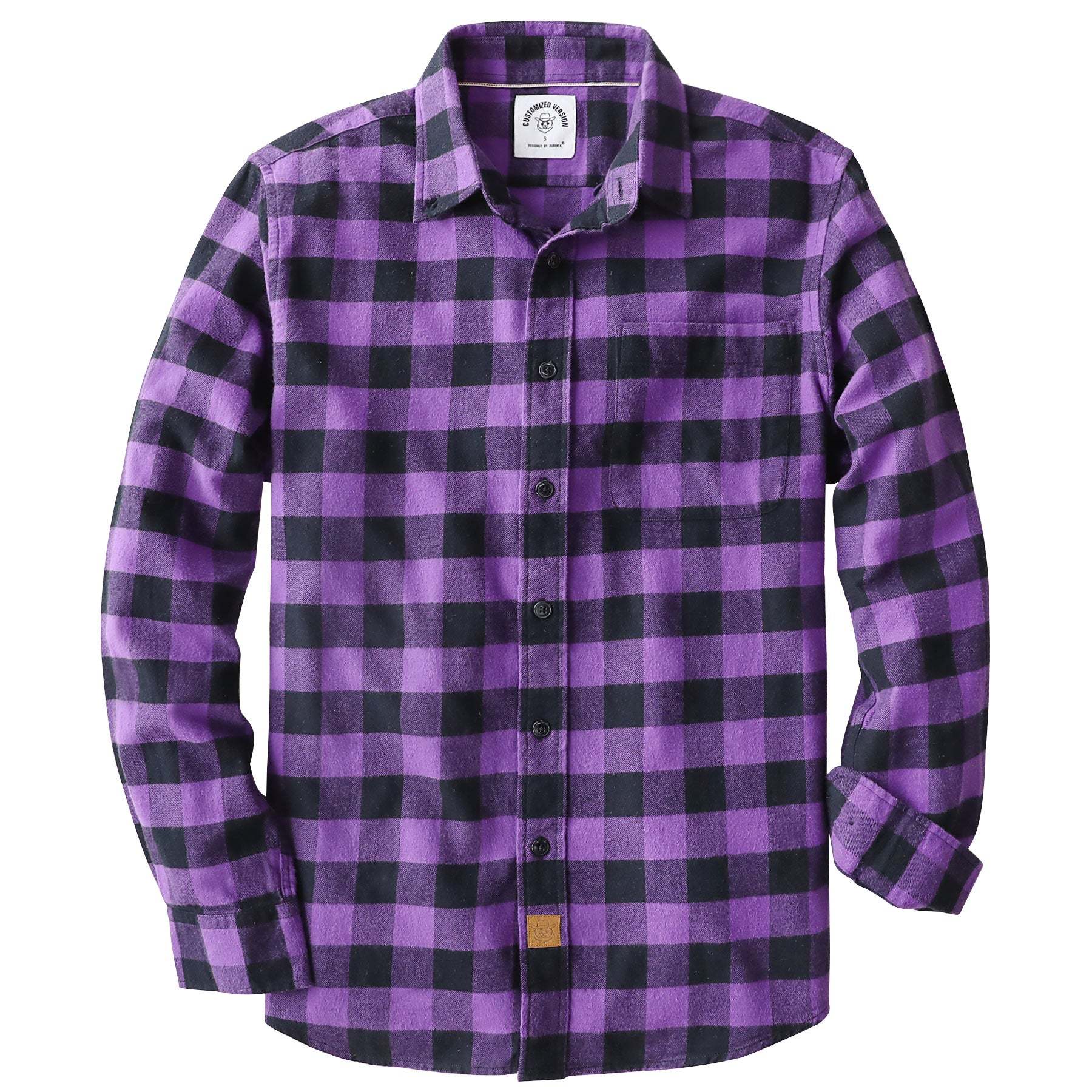 Dubinik? 6oz Flannel Shirt for Men 100% Cotton Mens Flannel Shirts Long Sleeve Plaid Soft Casual Button Down Shirt Men#66208