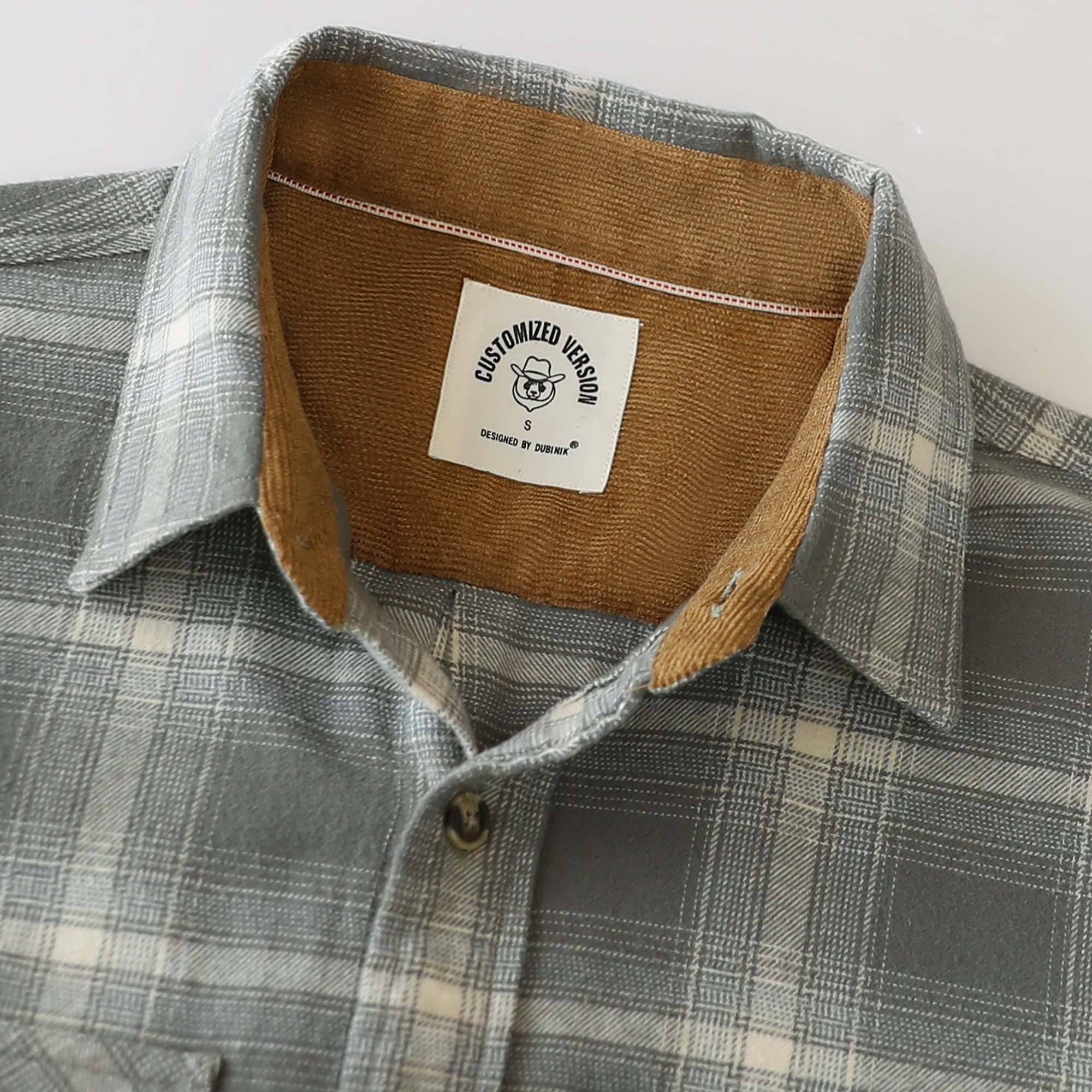 Dubinik? 6oz Mens Flannel Shirt Long Sleeve Button Down Plaid All Cotton Soft Brushed Flannel Shirt For Men Utility Casual Shirt #0030012