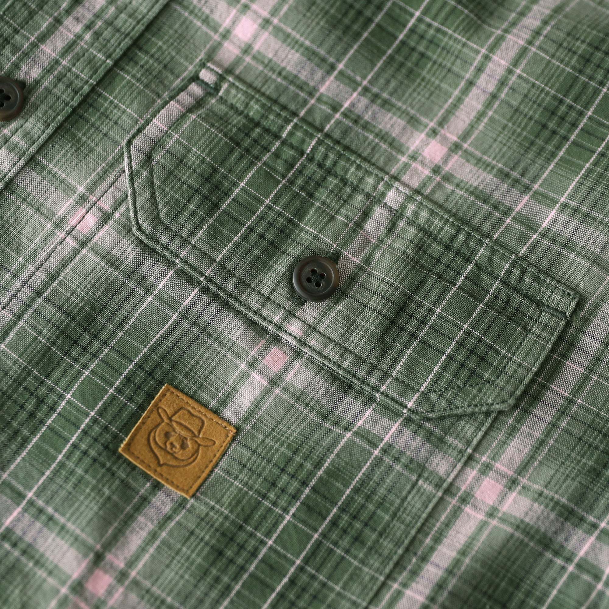 Dubinik? Men’s Short Sleeve Button-Down Shirt, Double Pockets, Casual Workwear Plaid#10177