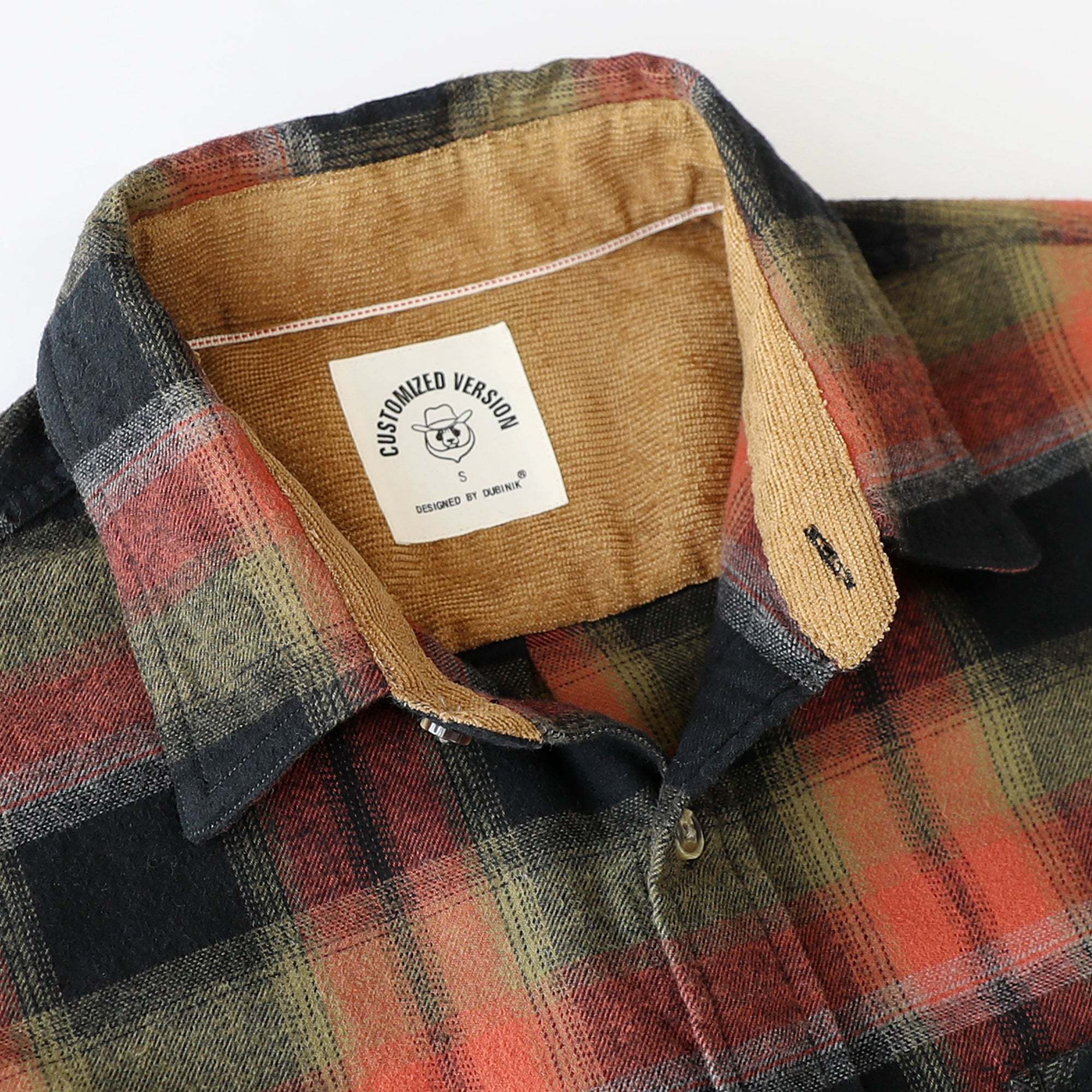 Dubinik? 6oz Mens Flannel Shirt Long Sleeve Button Down Plaid All Cotton Soft Brushed Flannel Shirt For Men Utility Casual Shirt #0030006