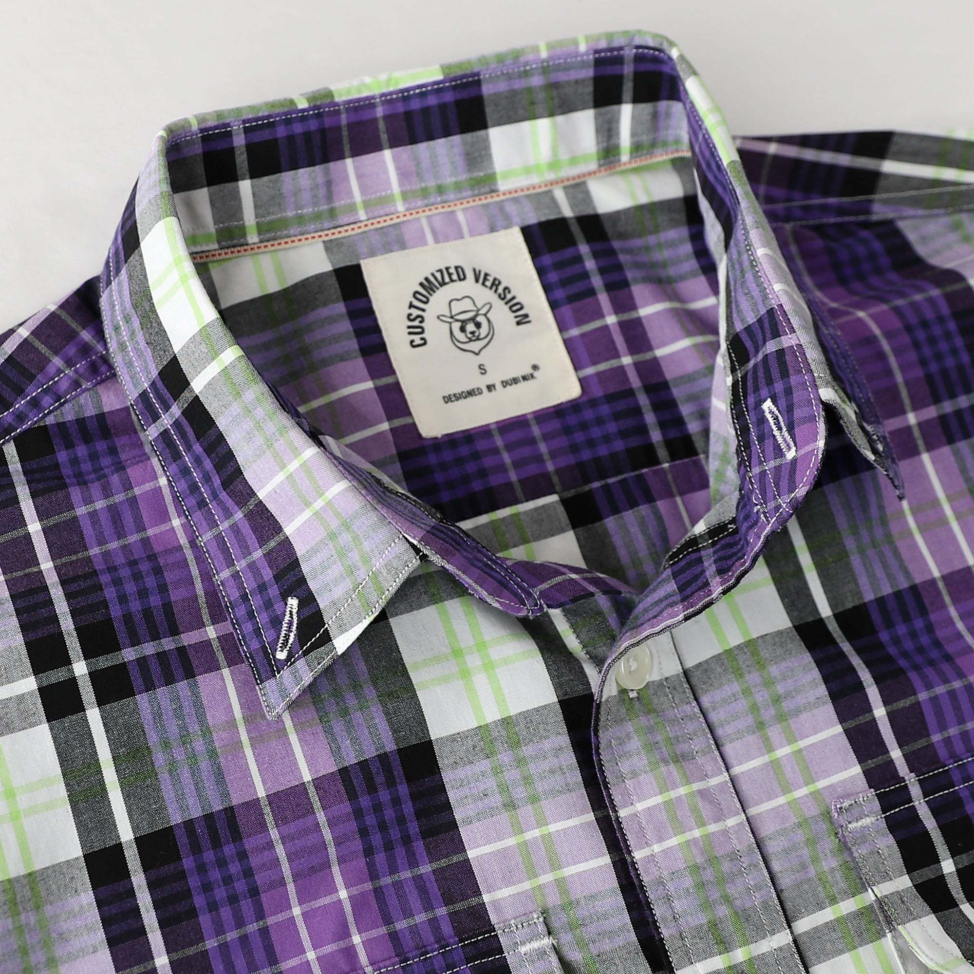 Dubinik? 4.1oz Mens Long Sleeve Button Down Shirts Casual Plaid Shirt with Practical Double Pockets Comfortable and Soft#0050002
