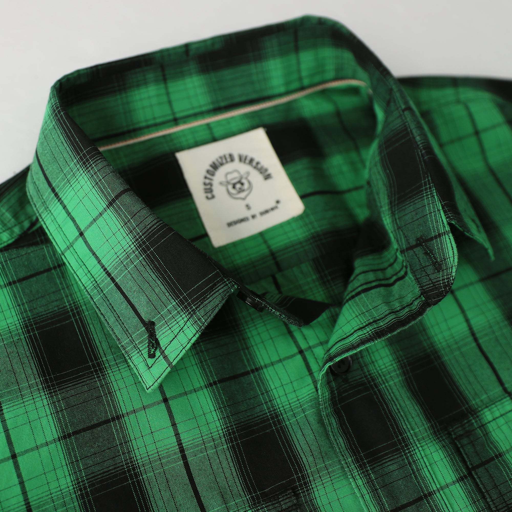 Dubinik? 4.1oz Mens Long Sleeve Button Down Green Shirts Casual Plaid Shirt with Practical Double Pockets Comfortable and Soft#0050001