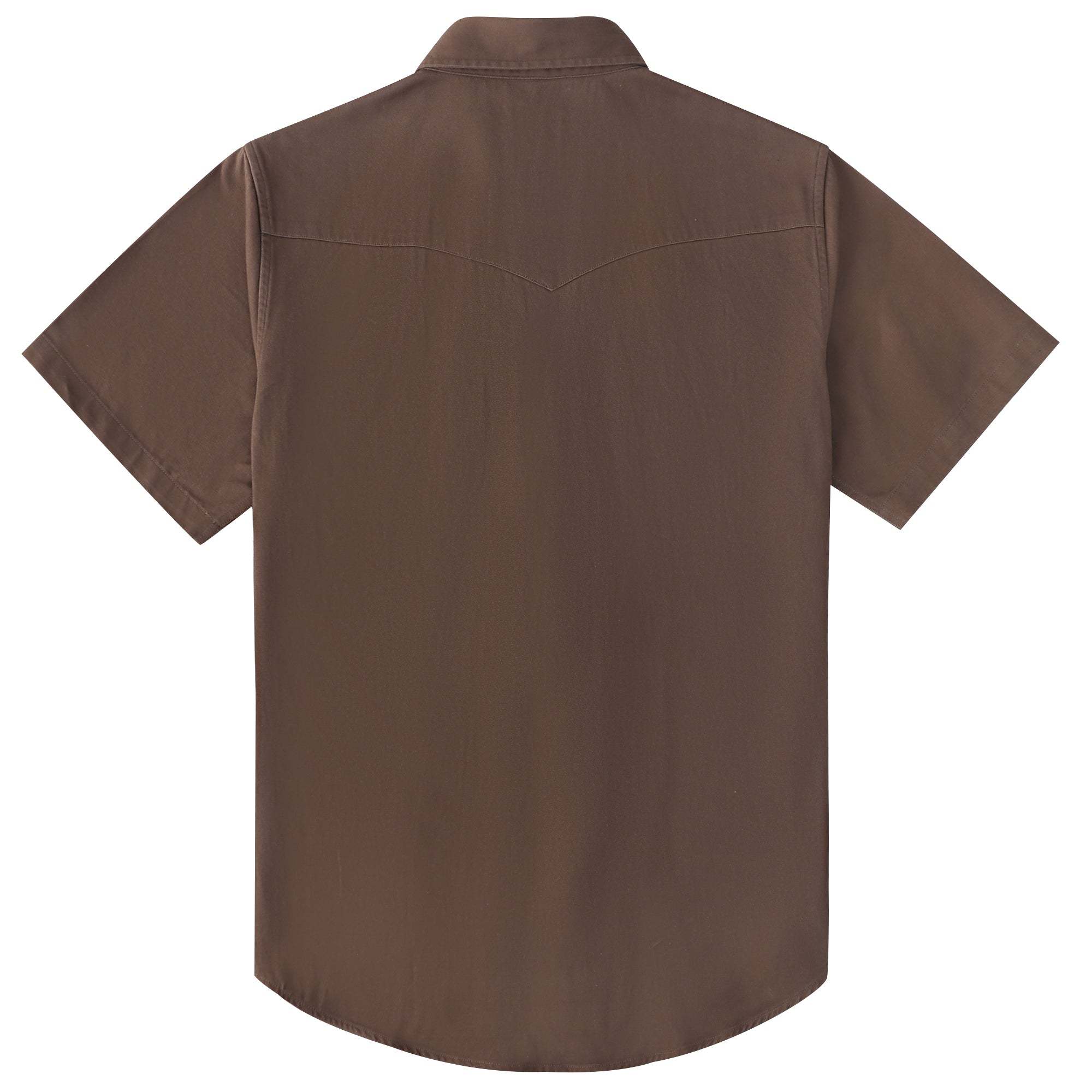 Dubinik? Mens Short Sleeve Work Shirt Snap Button Heavy Cotton#10510