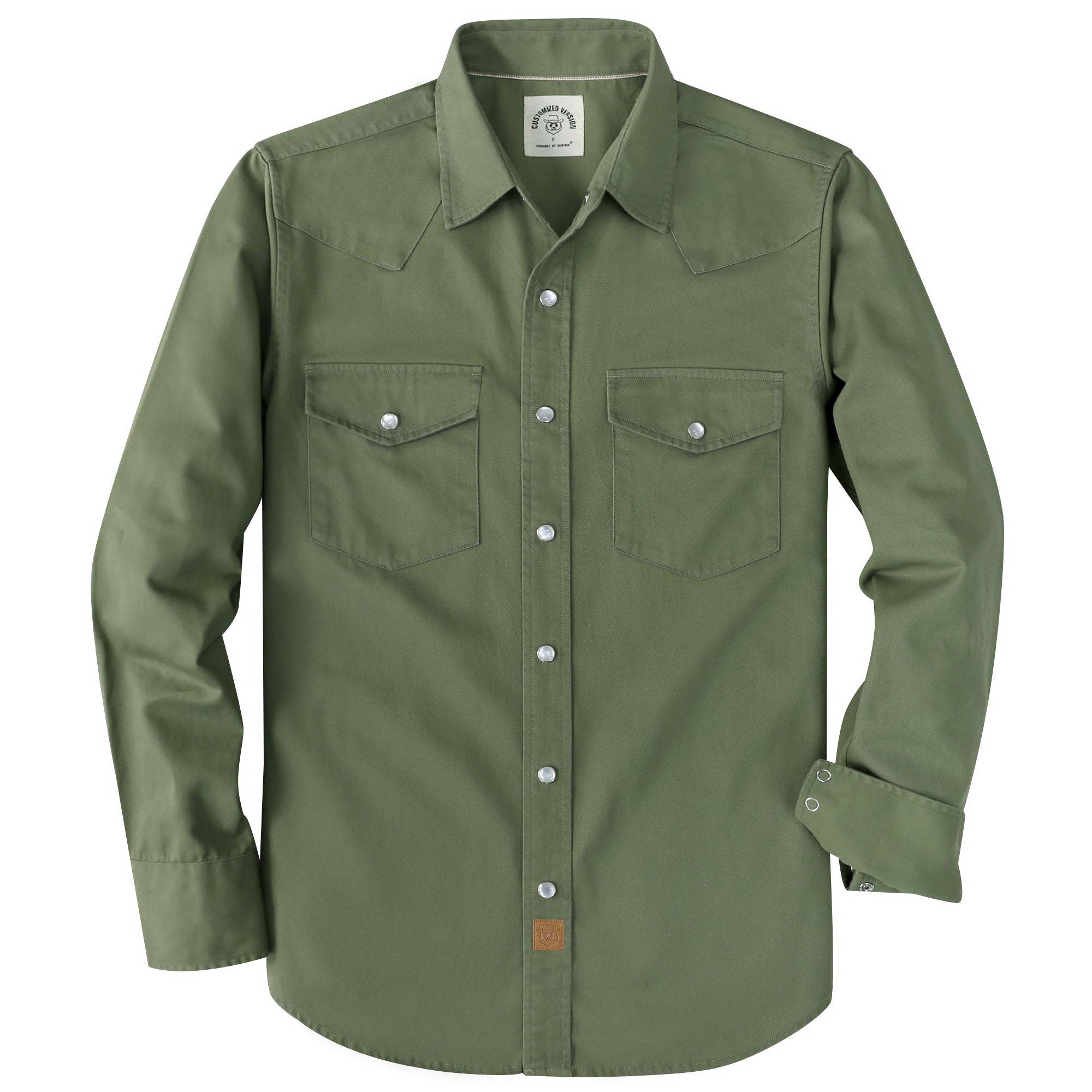 Dubinik? 7.2oz Men's Western Cowboy Pearl Snap Long Sleeve Work Shirt#10609