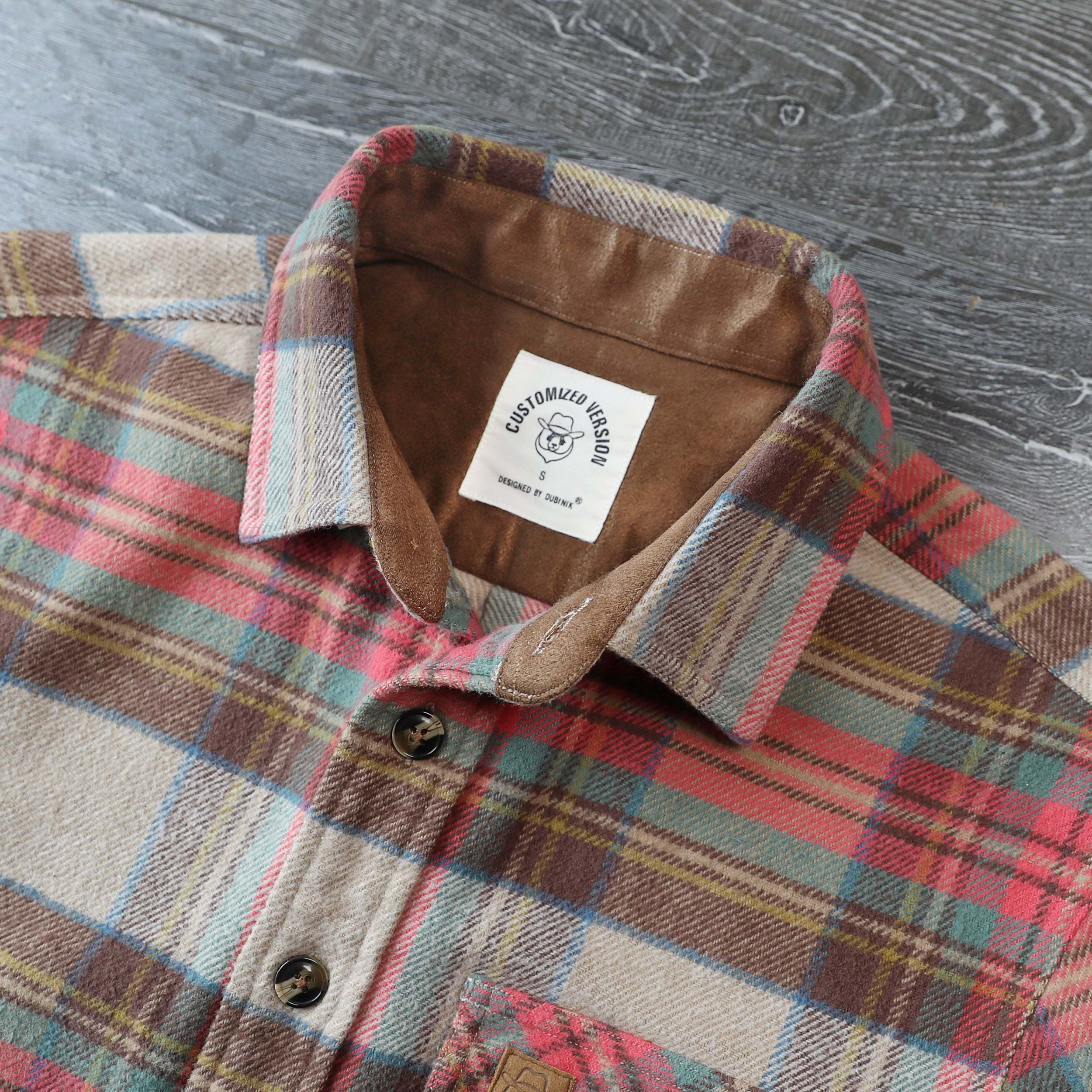 Dubinik? 10.8oz Ultra Heavyweight Flannel Shirt for Men Long Sleeve Casual Button Down Soft Pure Cotton Plaid Warm Suede Cuffs#0082010
