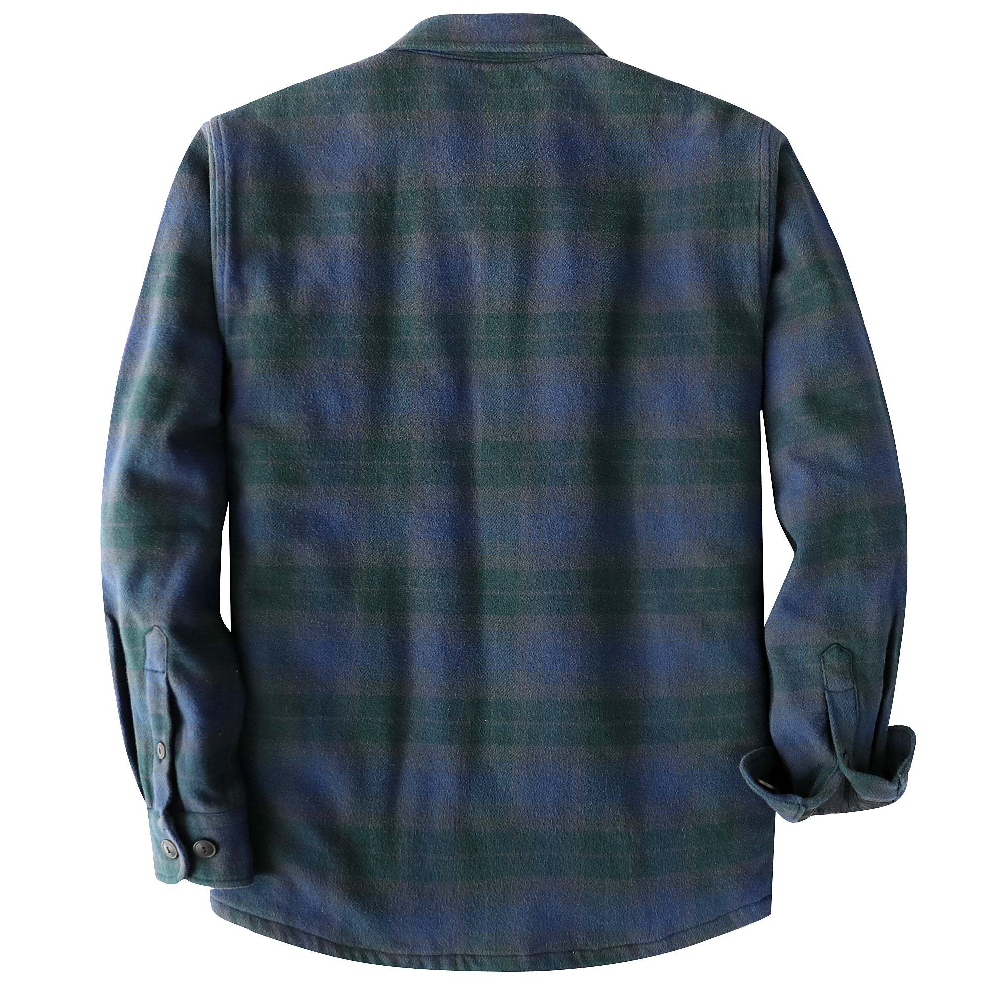 Dubinik? 10.8oz Mens Shacket Flannel Warm Lined Coats Lightweight Jacket Casual Plaid Flannel Shirt For Men Long Sleeve Button Down#0182012