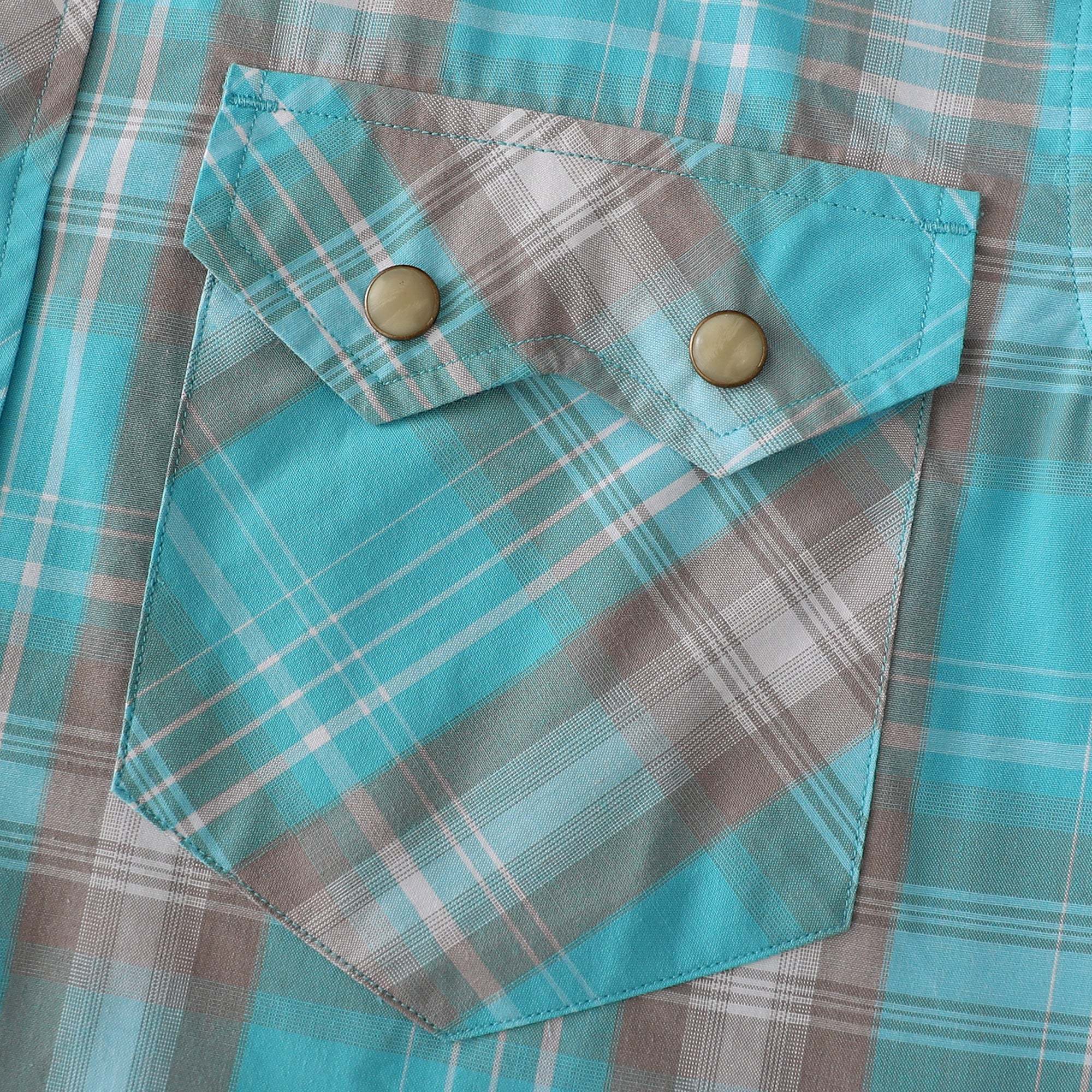 Dubinik? 4.1oz Pearl Snap Shirts For Men Long Sleeve Lightweight Casual Sawtooth Pocket Western Plaid Cowboy Cotton Vintage Work Shirt#48024