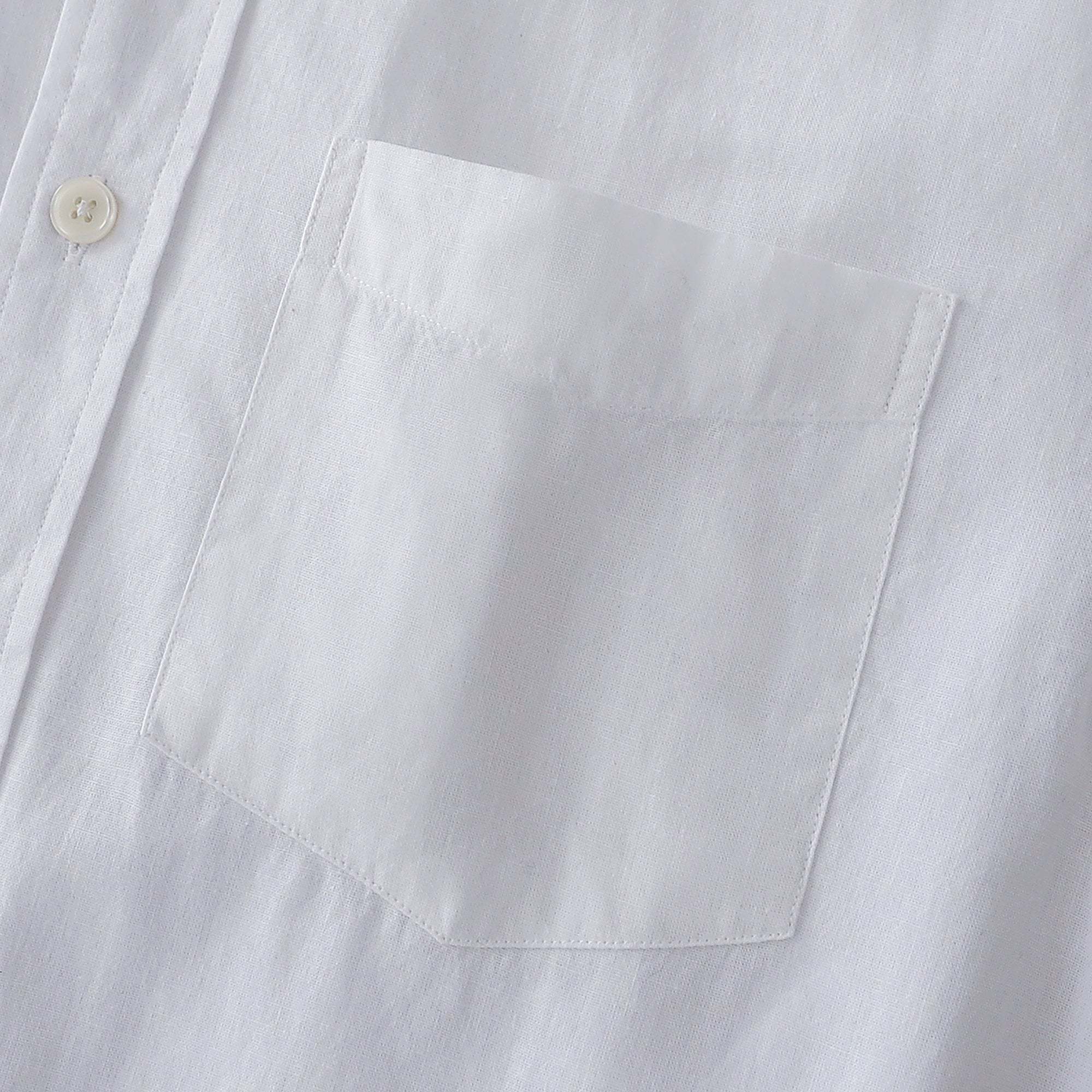 Dubinik? Pure White Mens Short Sleeve Button Down Shirts 100% Cotton Plaid Men's Casual Button-Down Shirts with Pocket#0108