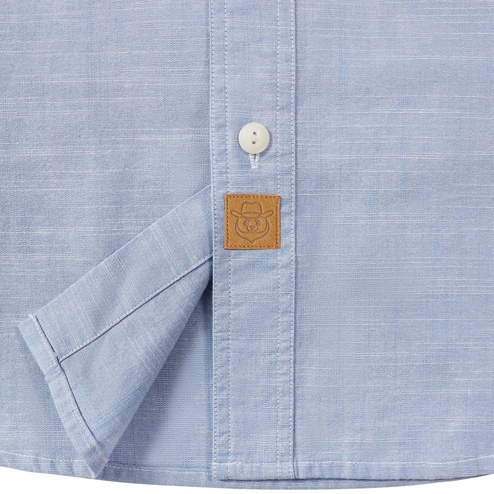 Dubinik? Sky Blue Solid Mens Short Sleeve Button Down Casual Cotton Regular Fit Lightweight Pocket Chambray Mens Button Down Short Sleeve#0057003