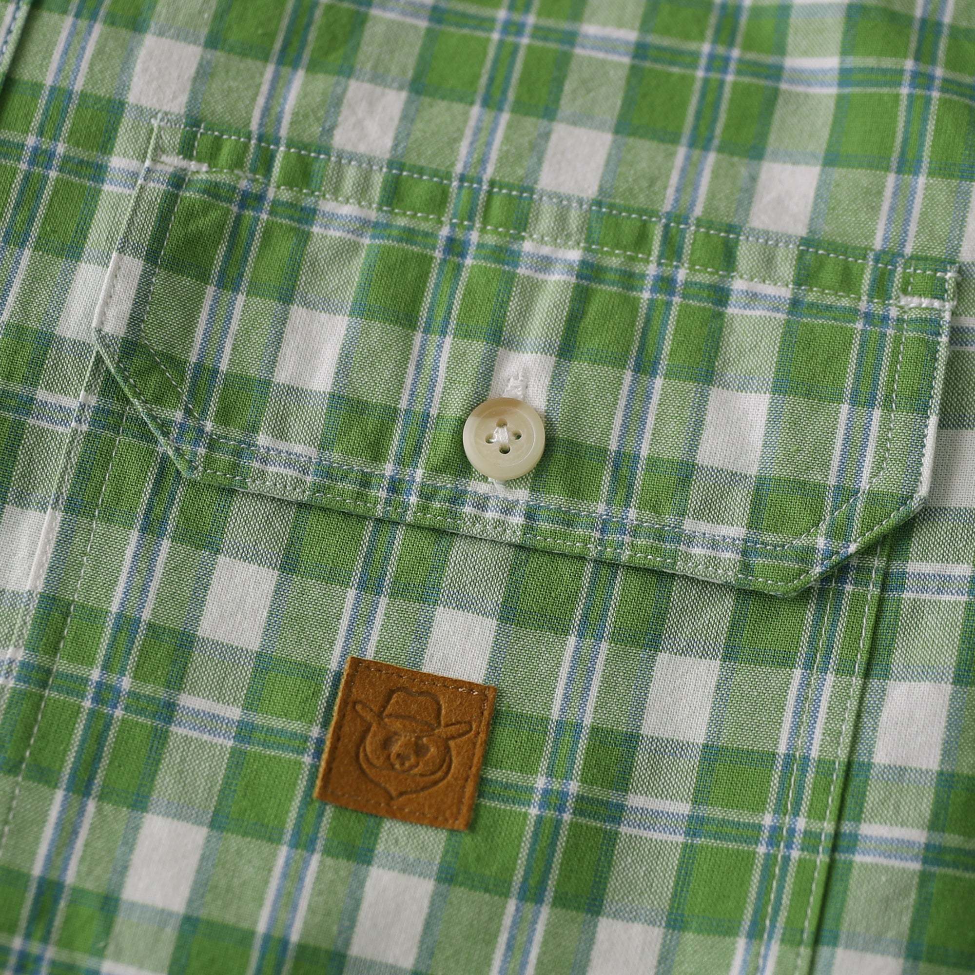 Dubinik? Men’s Short Sleeve Button-Down Shirt, Double Pockets, Casual Workwear Plaid#10174