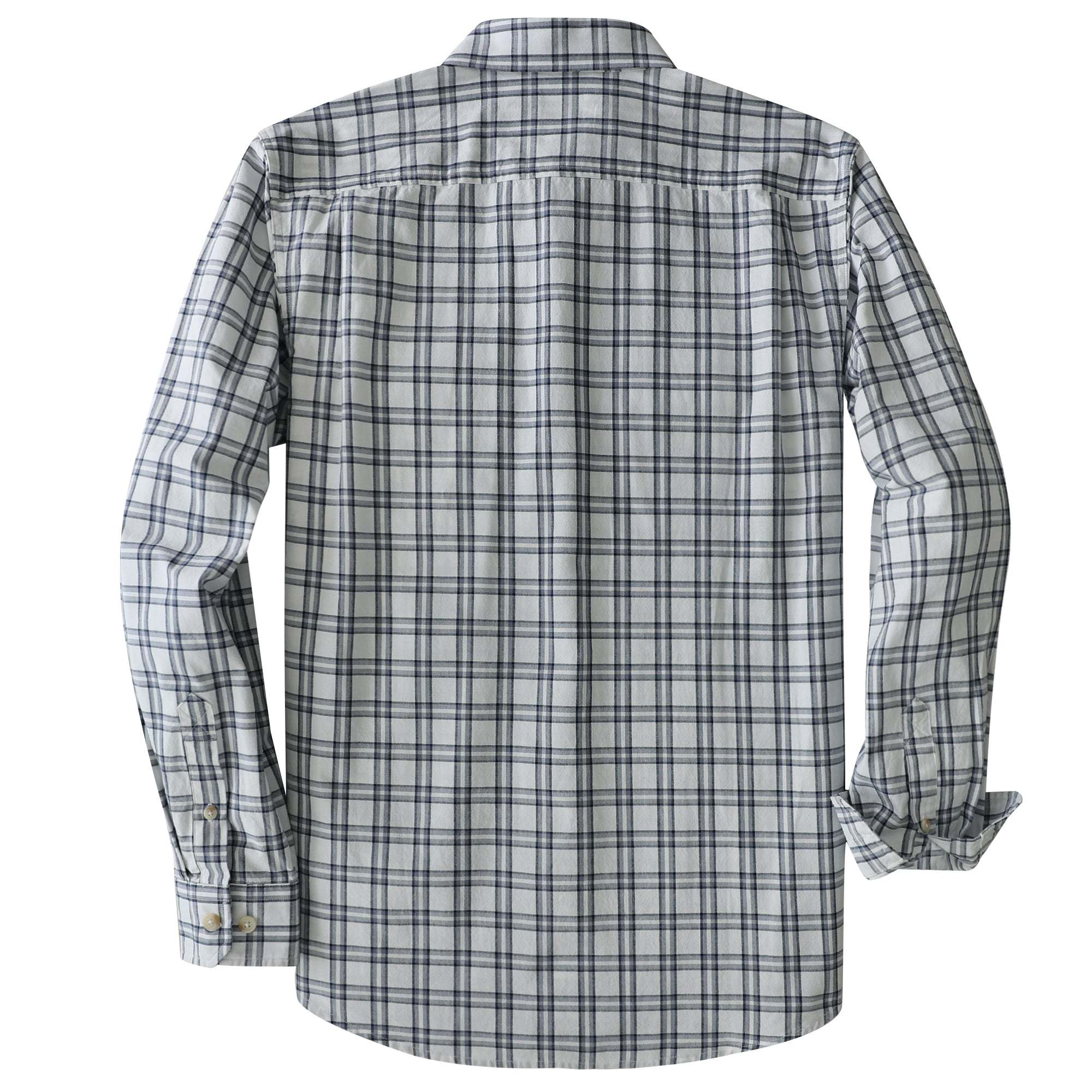 Dubinik? 4.6oz Mens Lightweight Pure Cotton Long Sleeve Button Down Plaid Shirt#101814
