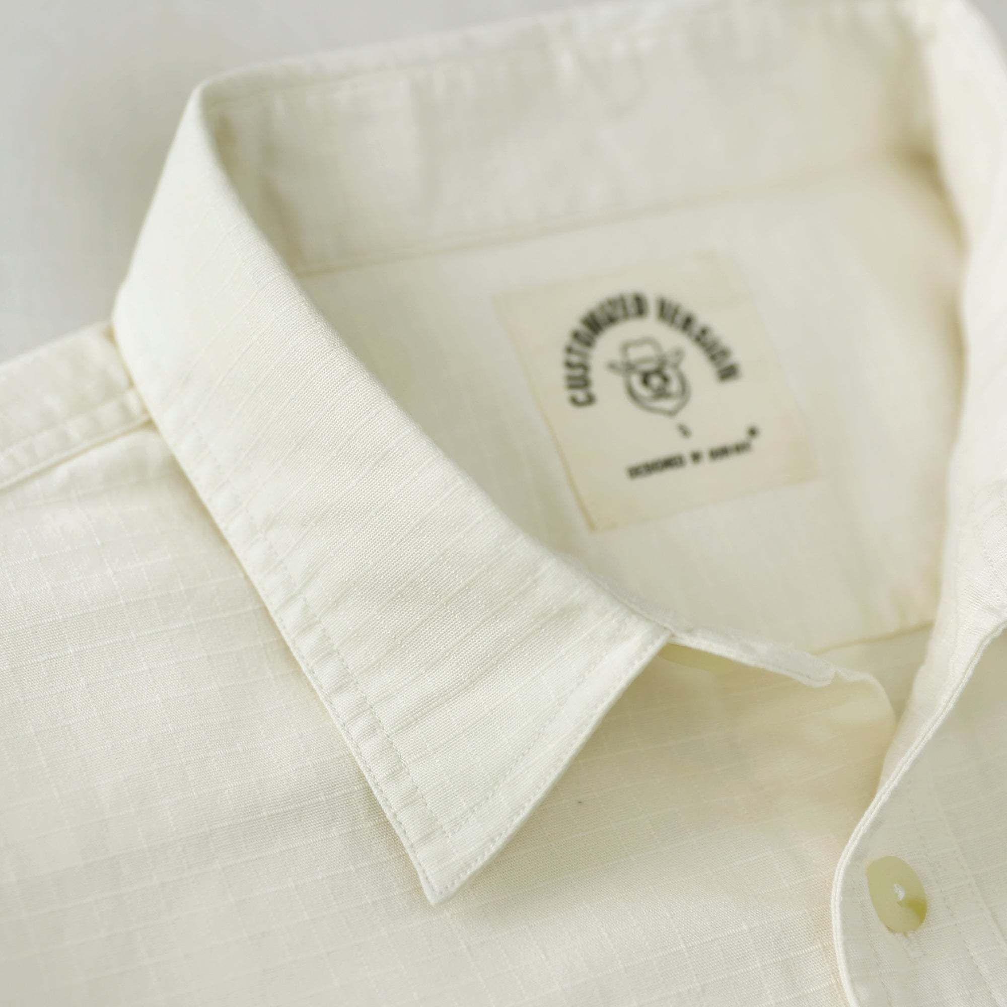 Dubinik? 6.5oz Mens Button Up Shirts Long Sleeve Casual Beige White Solid Shirts for Men Two Pocket Regular Fit Comfortable with Stretch Shirt#0056009