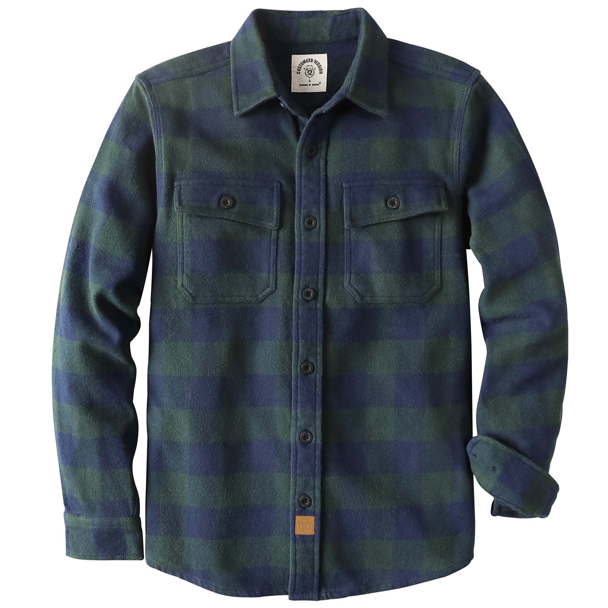 Dubinik? 10.8oz Ultra Heavyweight Flannel Shirt for Men Long Sleeve Mens Plaid Button Down Shirts for Men Vintage 100% Cotton#0081016