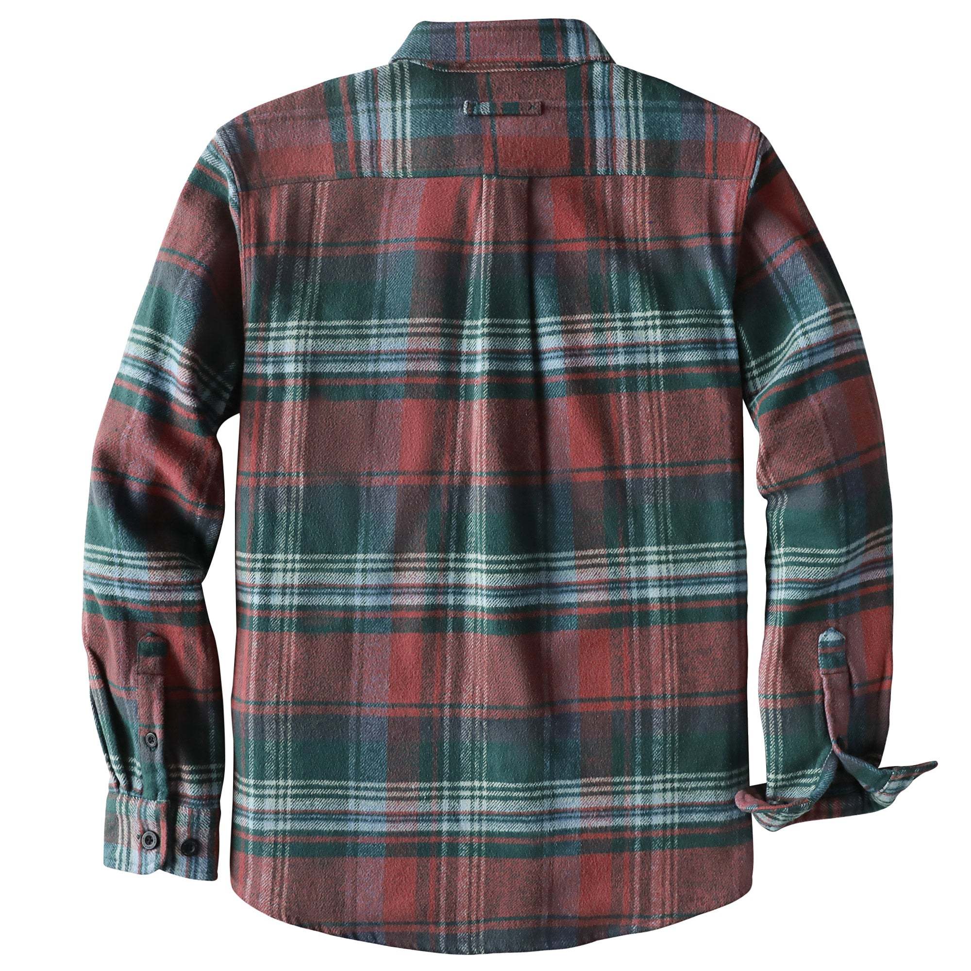 Dubinik? 10.8oz Ultra Heavyweight Green Flannel Shirt for Men Long Sleeve Mens Plaid Button Down Shirts for Men Vintage 100% Cotton#0081014