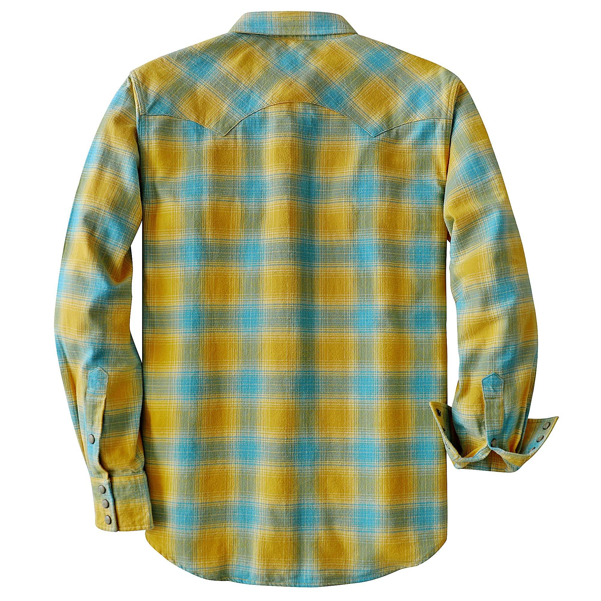 Dubinik? 6.3oz Flannel Shirt for Men Long Sleeve Casual Cozy Snap Button Western Plaid Shirts Soft Pure Cotton#37019