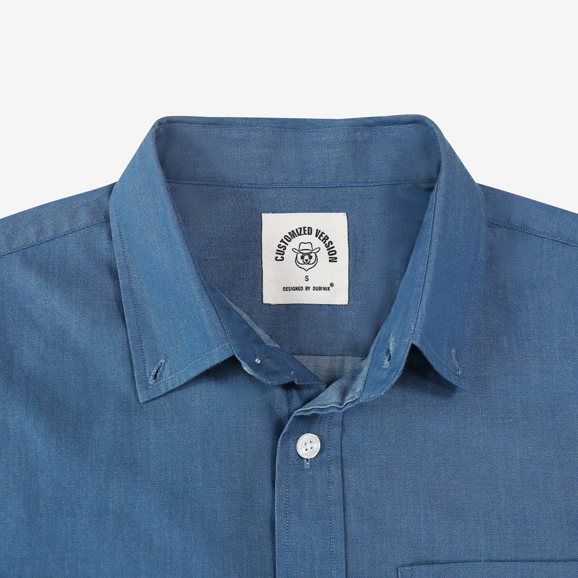 Dubinik? Denim Solid Mens Short Sleeve Button Down Shirts Summer Vintage Short Sleeve Button Down Men Lightweight Men's Casual Shirts#51034