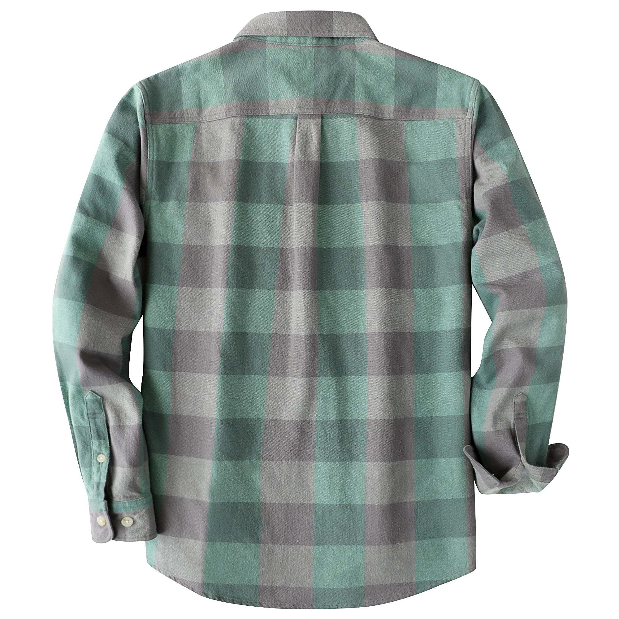 Tall size in stock now! Dubinik? 6oz Mens Flannel Green Shirts Long Sleeve Flannel Shirt For Men Warm Casual Soft Cotton Button Down Plaid Mens Flannel Shirt#34024