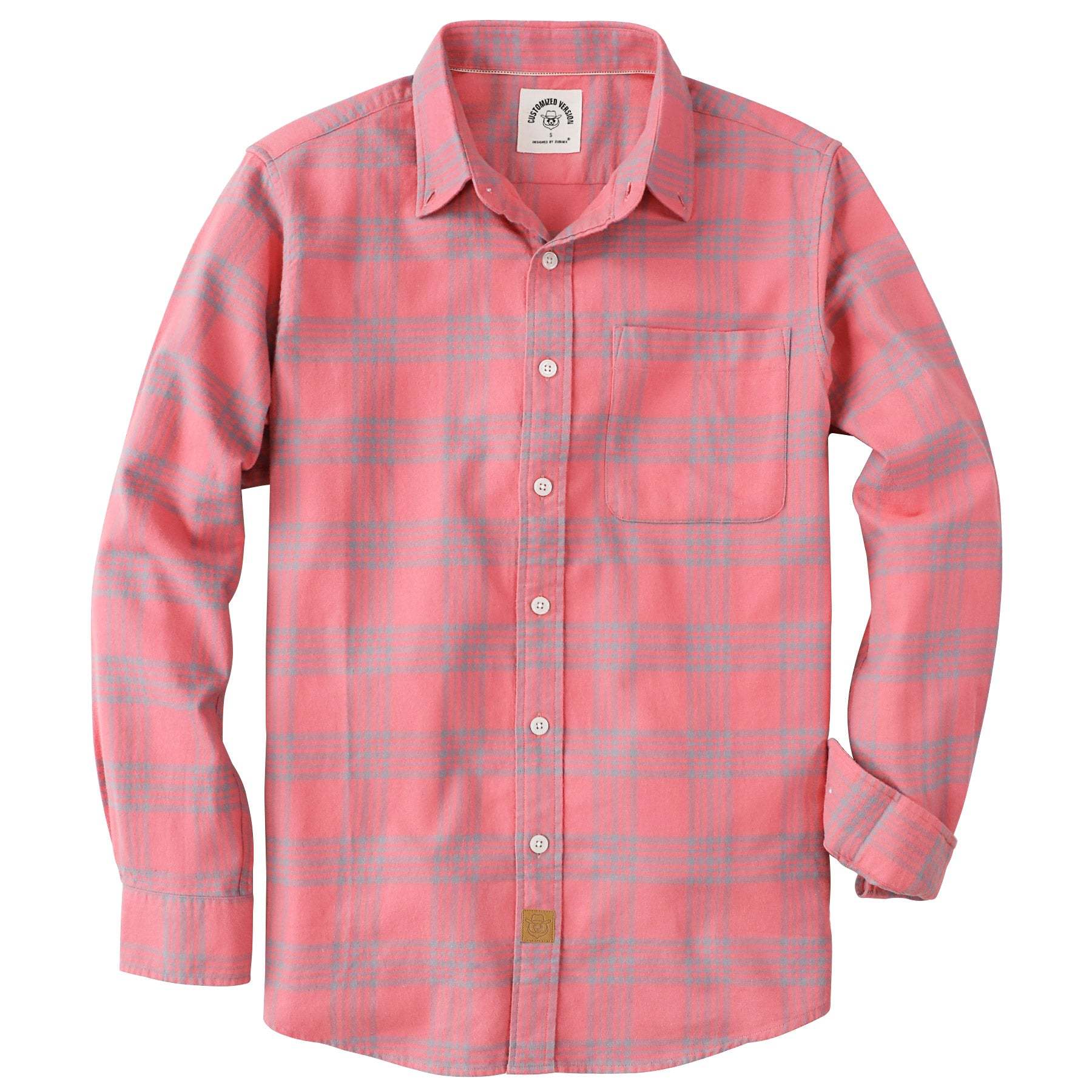 Dubinik? 6oz 100% Cotton Mens Flannel Shirts Long Sleeve Plaid Soft Casual Button Down Shirt Men#66024