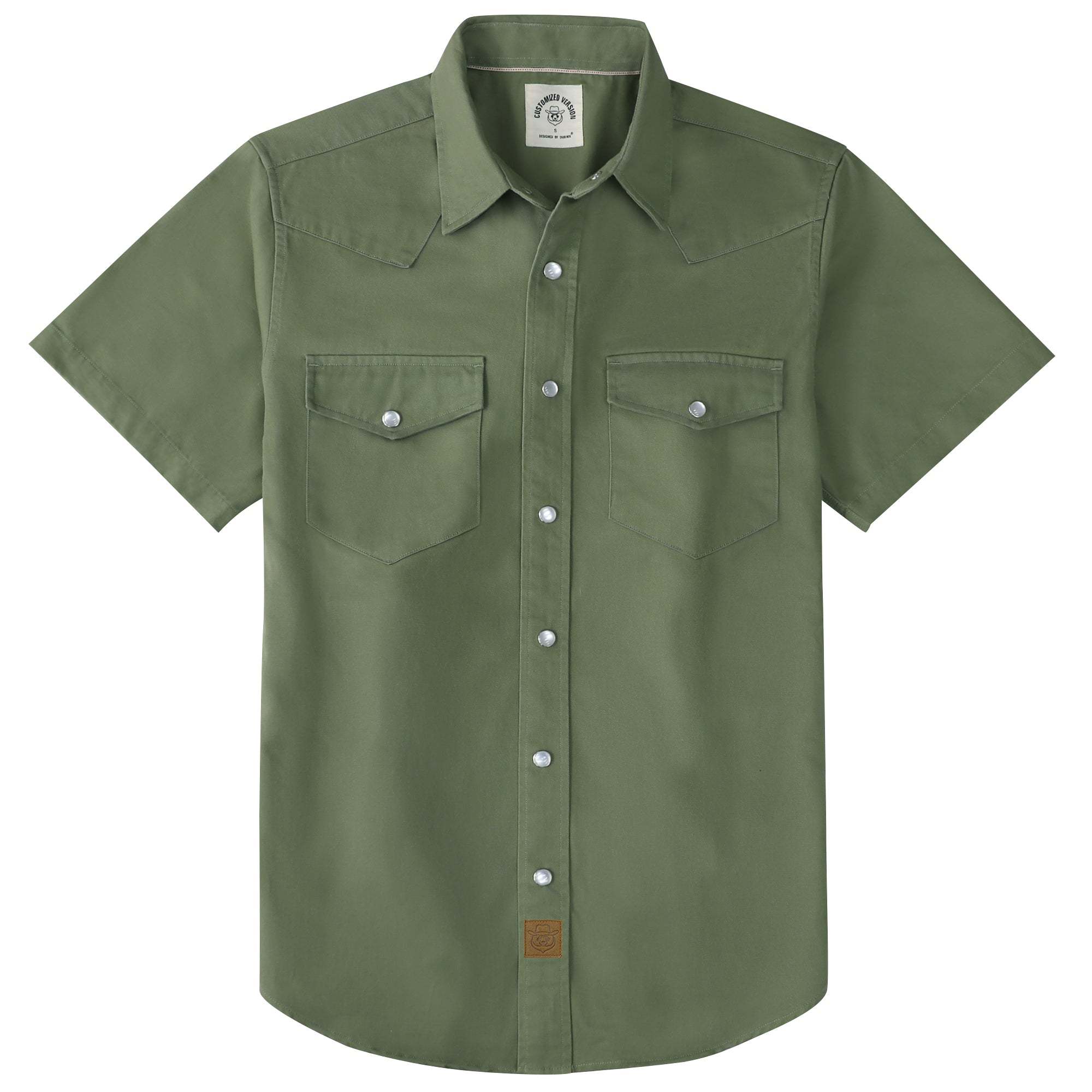 Dubinik? Mens Short Sleeve Work Shirt Snap Button Heavy Cotton#10509