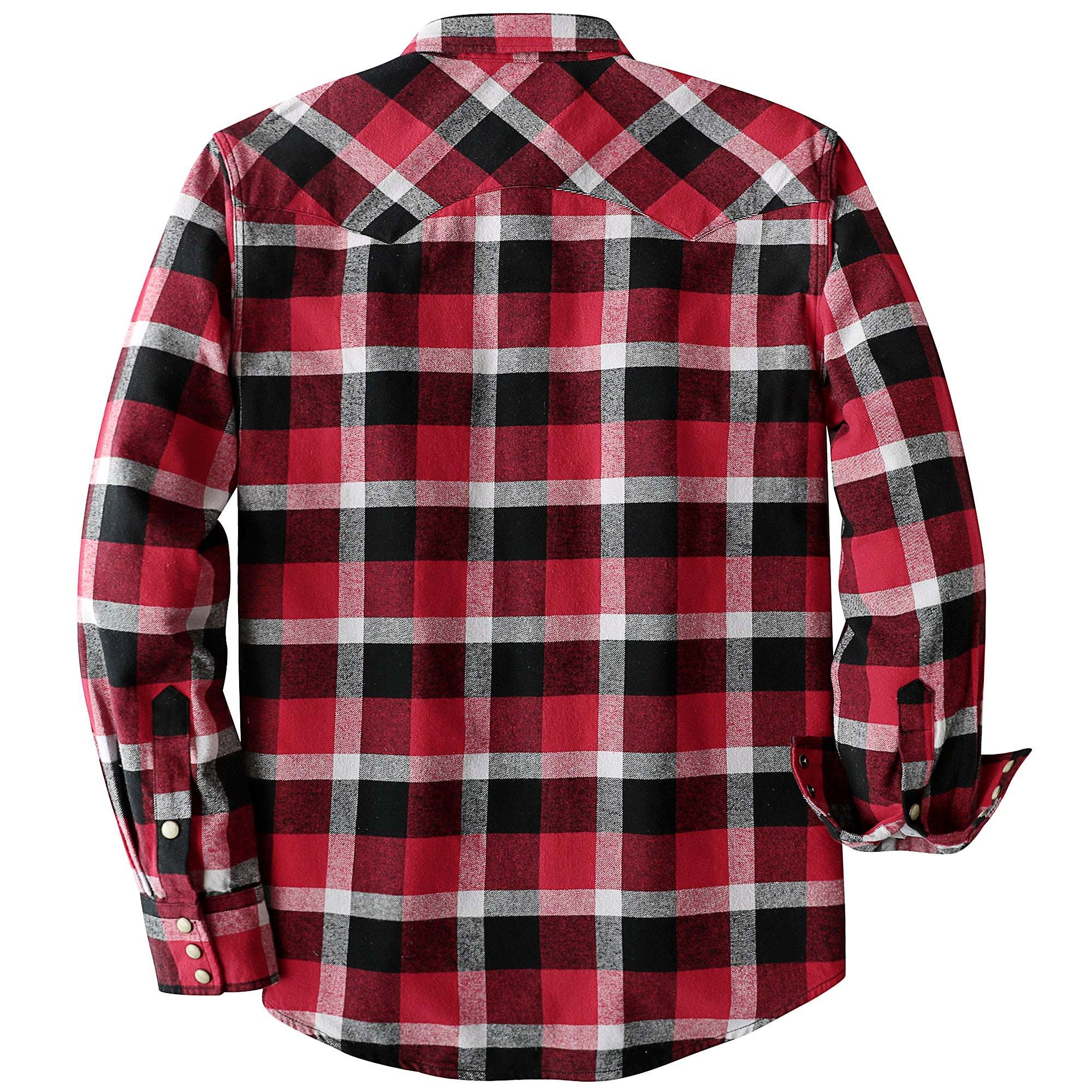 Dubinik? 6.3oz Flannel Shirt for Men Long Sleeve Casual Cozy Snap Button Western Plaid Shirts Soft Pure Cotton#37001