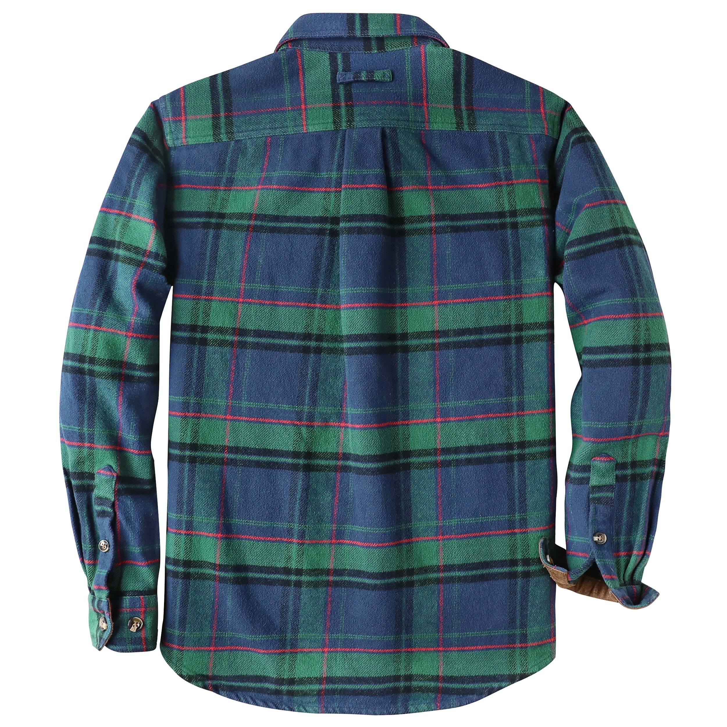 Dubinik? 10.8oz Ultra Heavyweight Flannel Shirt for Men Long Sleeve Casual Button Down Soft Pure Cotton Plaid Warm Suede Cuffs#0082016