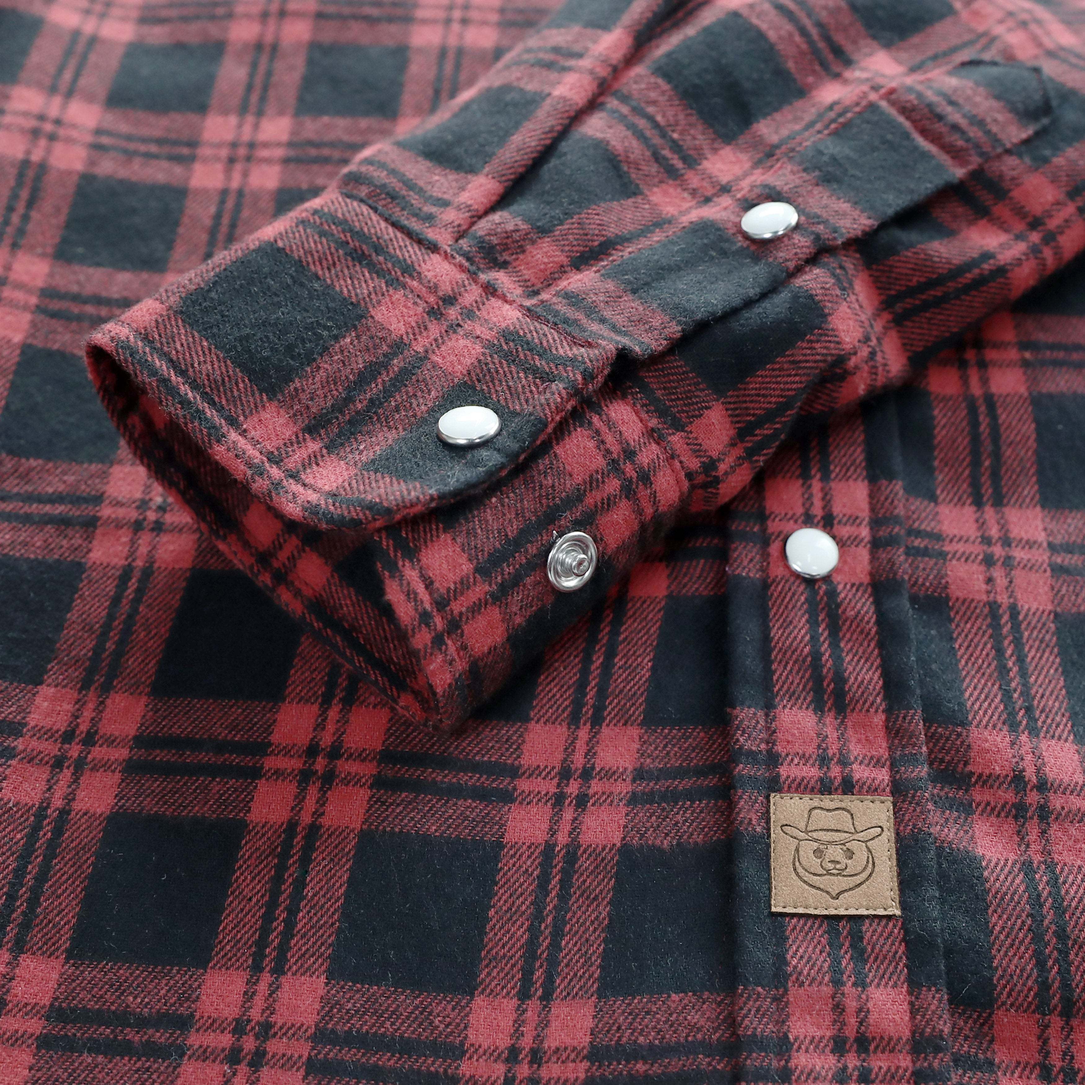 6oz Mens Flannel Long Sleeve Pearl Snap Buttons Western Cowboy Vintage Casual Shirts #2805