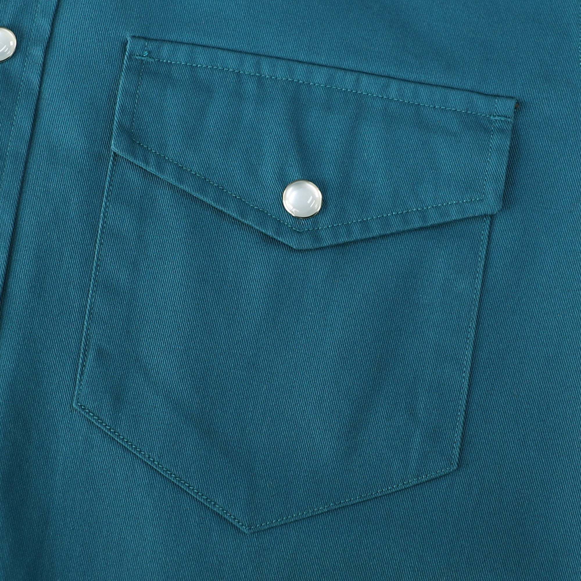 Dubinik? Mens Short Sleeve Work Shirt Snap Button Heavy Cotton#10511