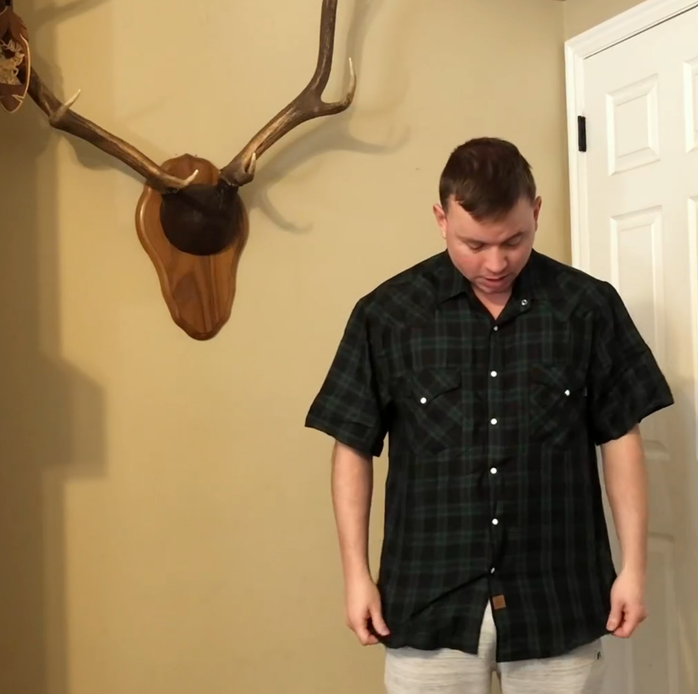 Dubinik?Bamboo Fiber Mens Shirts Short Sleeve Green Plaid Shirt Men Western Cowboy Pearl Snap Vintage Casual Plaid Shirt #29204