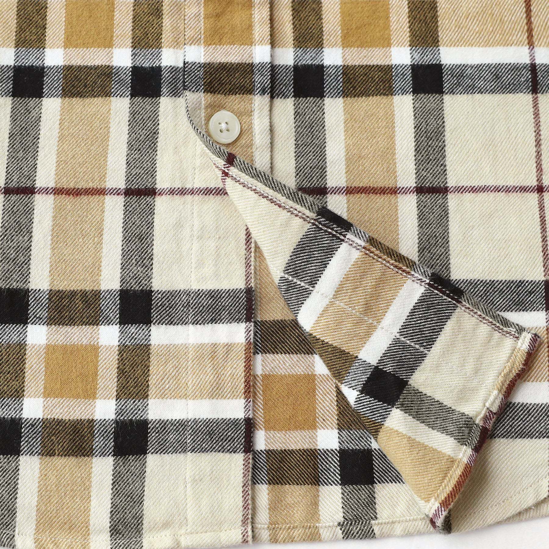6oz Men's Plaid Flannel Long Sleeve Shirts#0335