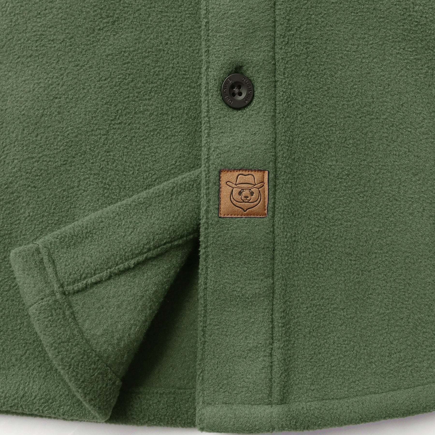 Mens Long Sleeve Army Green Solid Fleece Shirt Casual Button Down Light-in-weight Shirt #0241