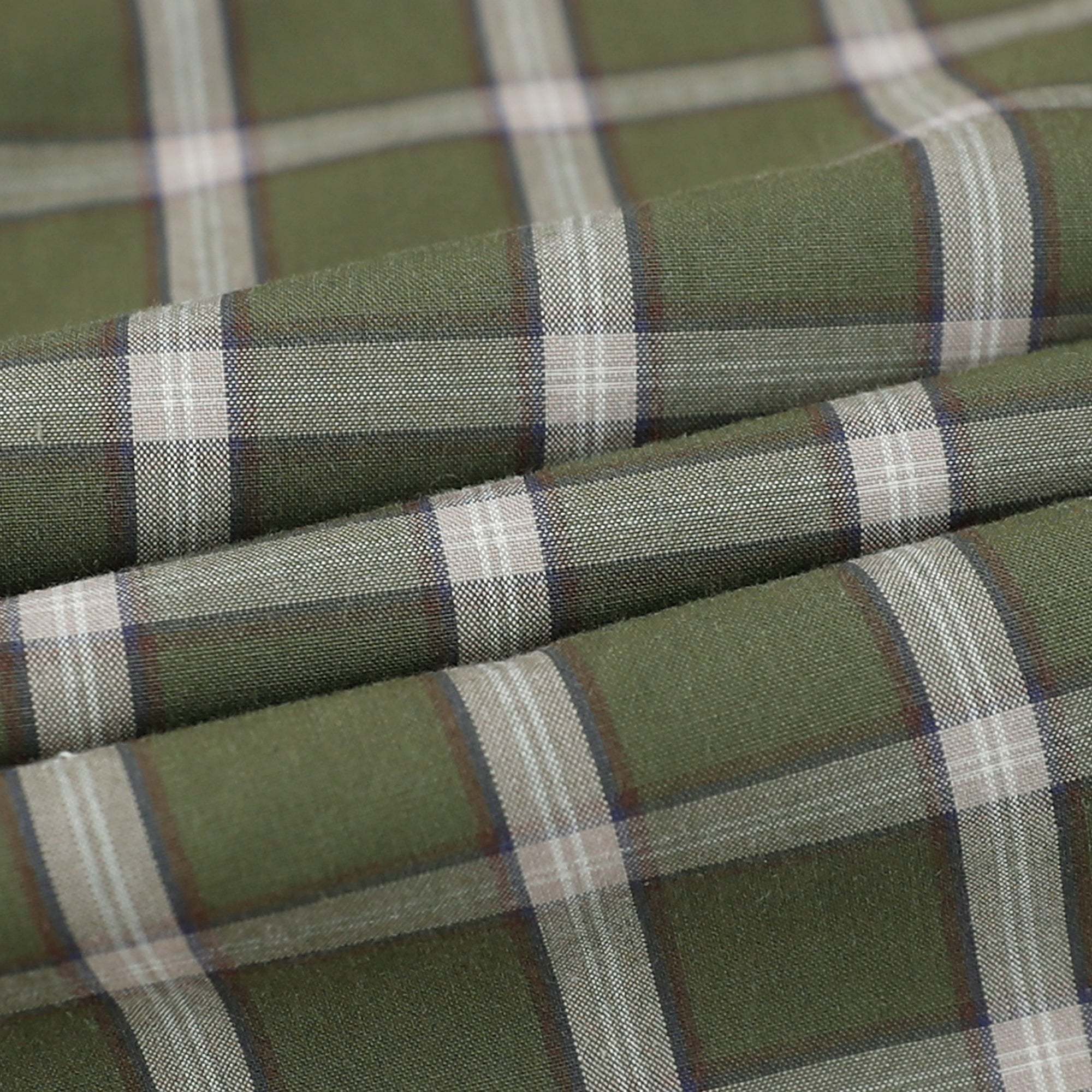 Dubinik? 4.1oz Pearl Snap Green Shirts For Men Long Sleeve Lightweight Casual Sawtooth Pocket Western Plaid Cowboy Cotton Vintage Work Shirt#48026