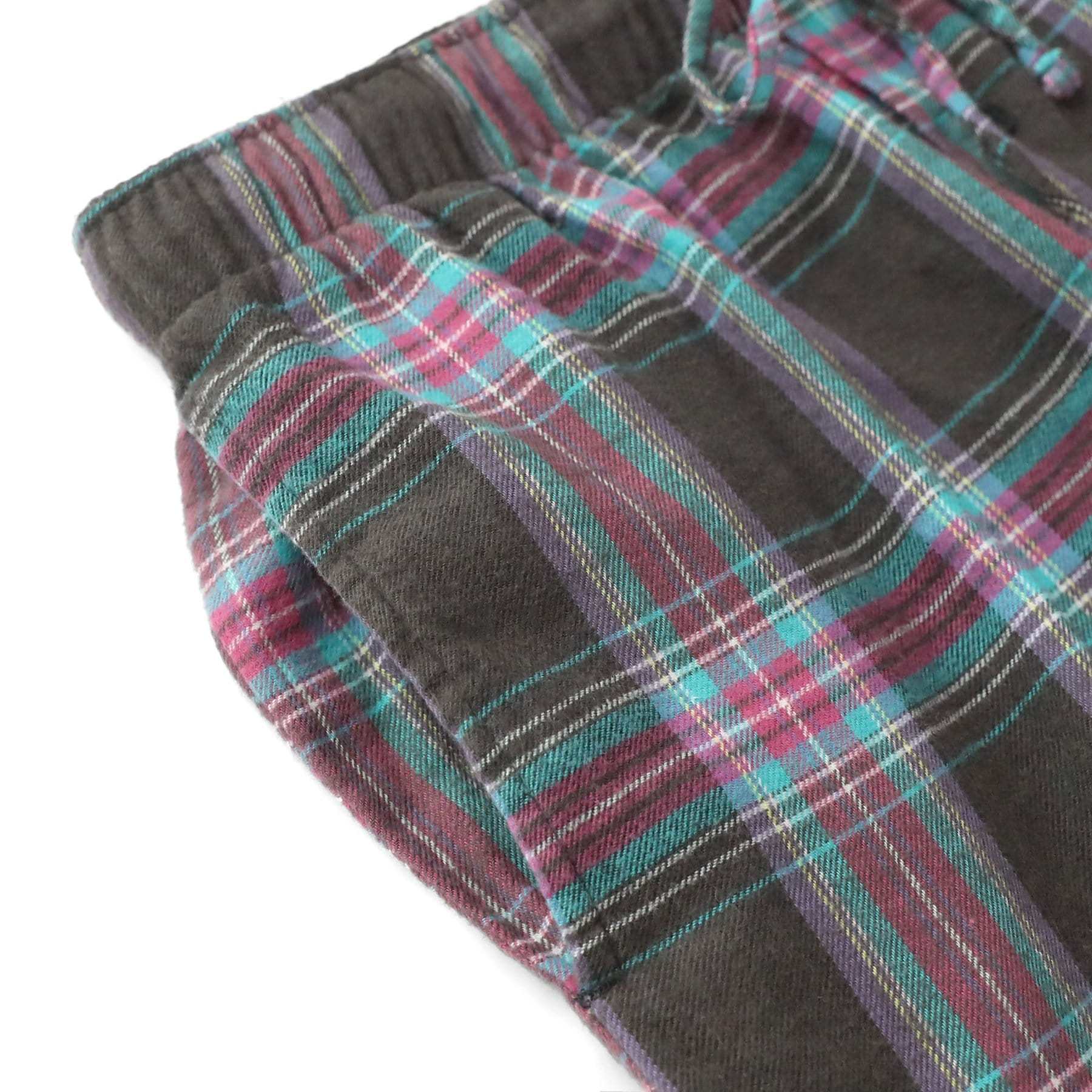 Cotton Flannel Pajama Plaid Sleep & Lounge Pants, PJ Bottoms With Pockets And Button Fly #3004
