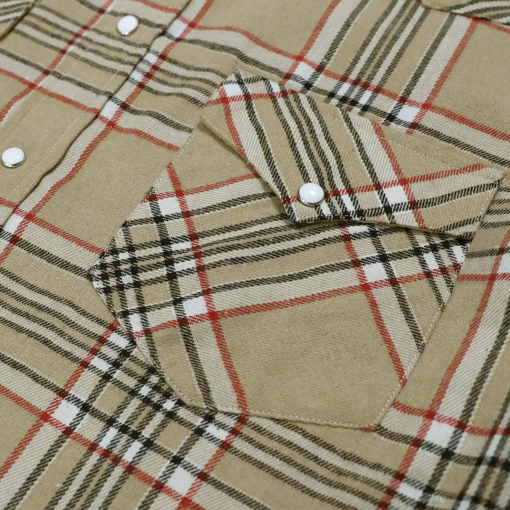 6oz Mens Flannel Long Sleeve Pearl Snap Buttons Western Cowboy Vintage Casual Shirts #2809