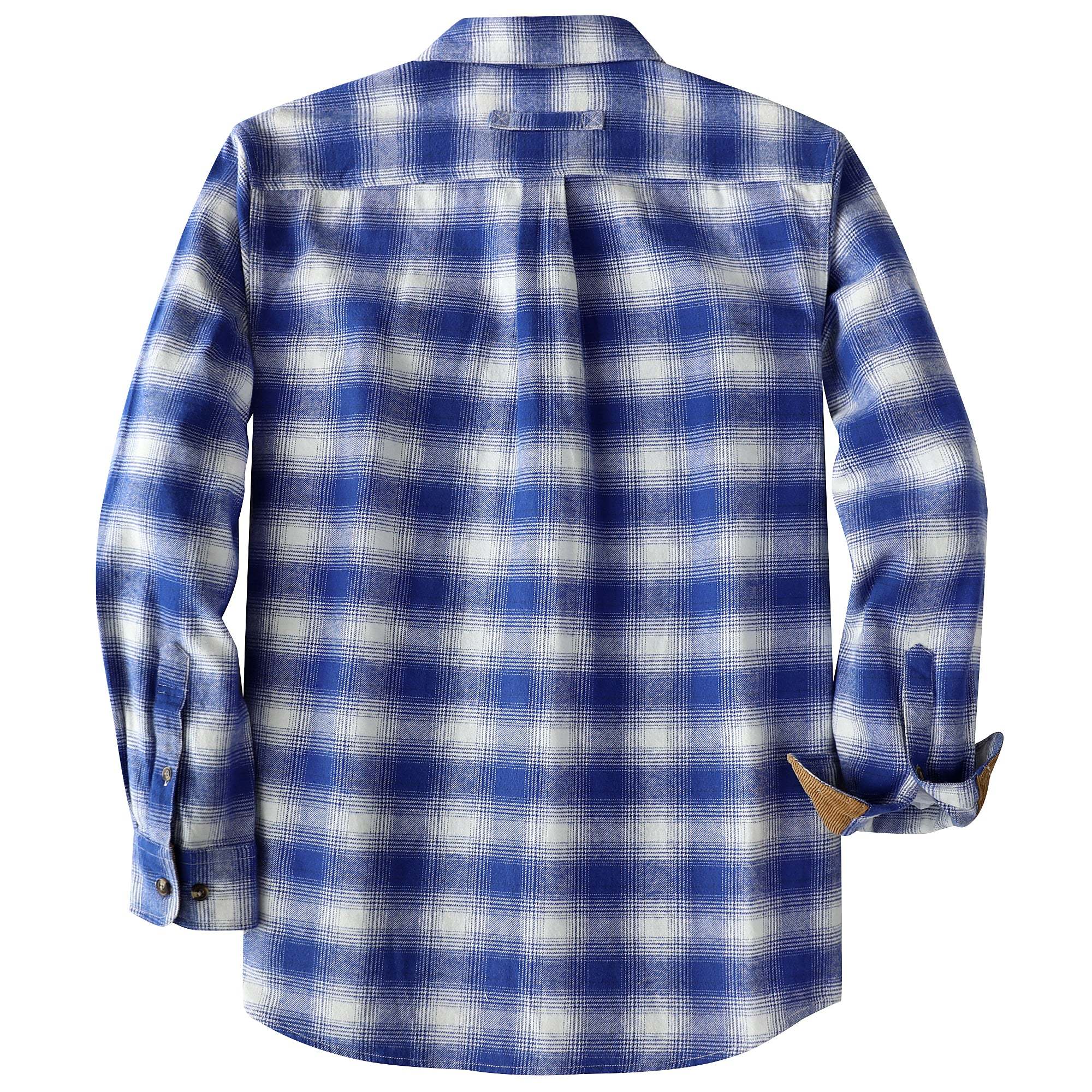 Dubinik? 6oz Mens Flannel Shirt Long Sleeve Button Down Plaid All Cotton Soft Brushed Flannel Shirt For Men Utility Casual Shirt #0030017